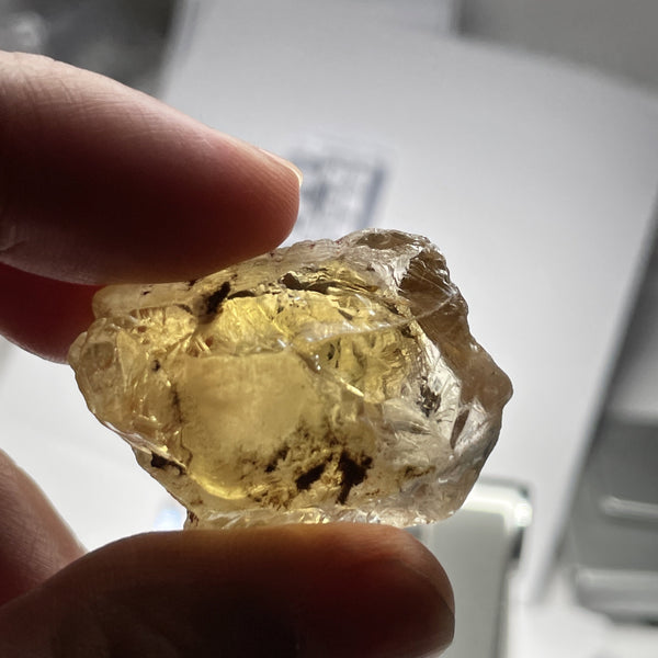 23Gm Citrine Zambia. Untreated Unheated. Rare As Not Heated From Amethyst Natural Colour.