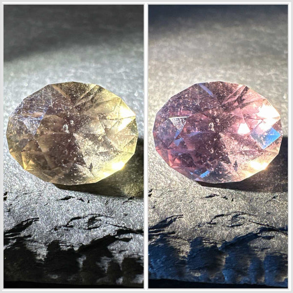 Sapphire, Colour Change, 3.21ct, Umba Valley, Tanzania, Untreated Unheated. Precision cut by us in London. See other pics for colour change effect of this sapphire