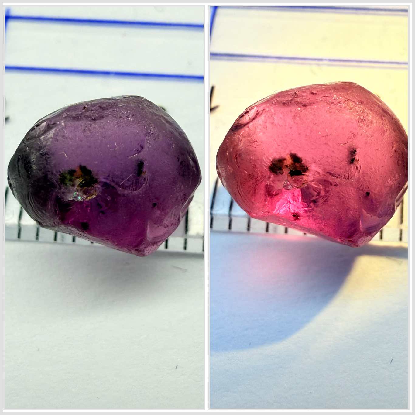 Colour Change Garnet, 4.17ct, Umba Valley, Tanzania, Untreated Unheated, beautiful stone, vs with very slight silk