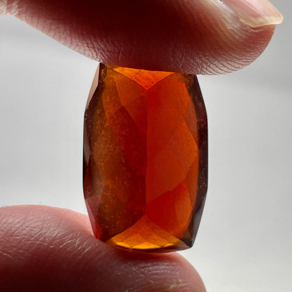 23.80Ct Hessonite Garnet Tanzania Untreated Unheated. 20 X 12.5 9 Mm. Use Either Side.