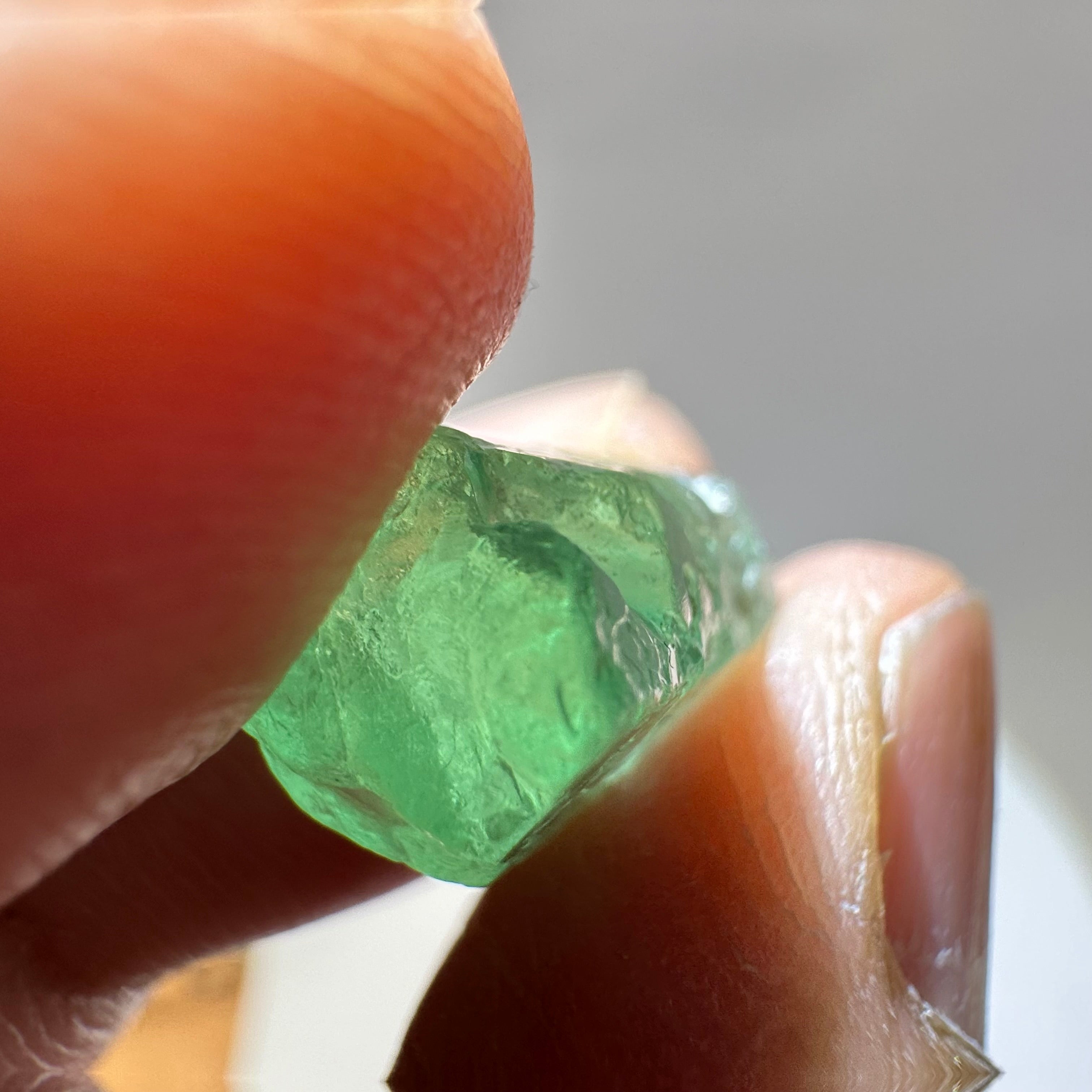 Emerald, 11.11ct, Tanzania, Untreated Unheated, No Oil, needs to be split into 2 stones down the middle, see pictures to understand it