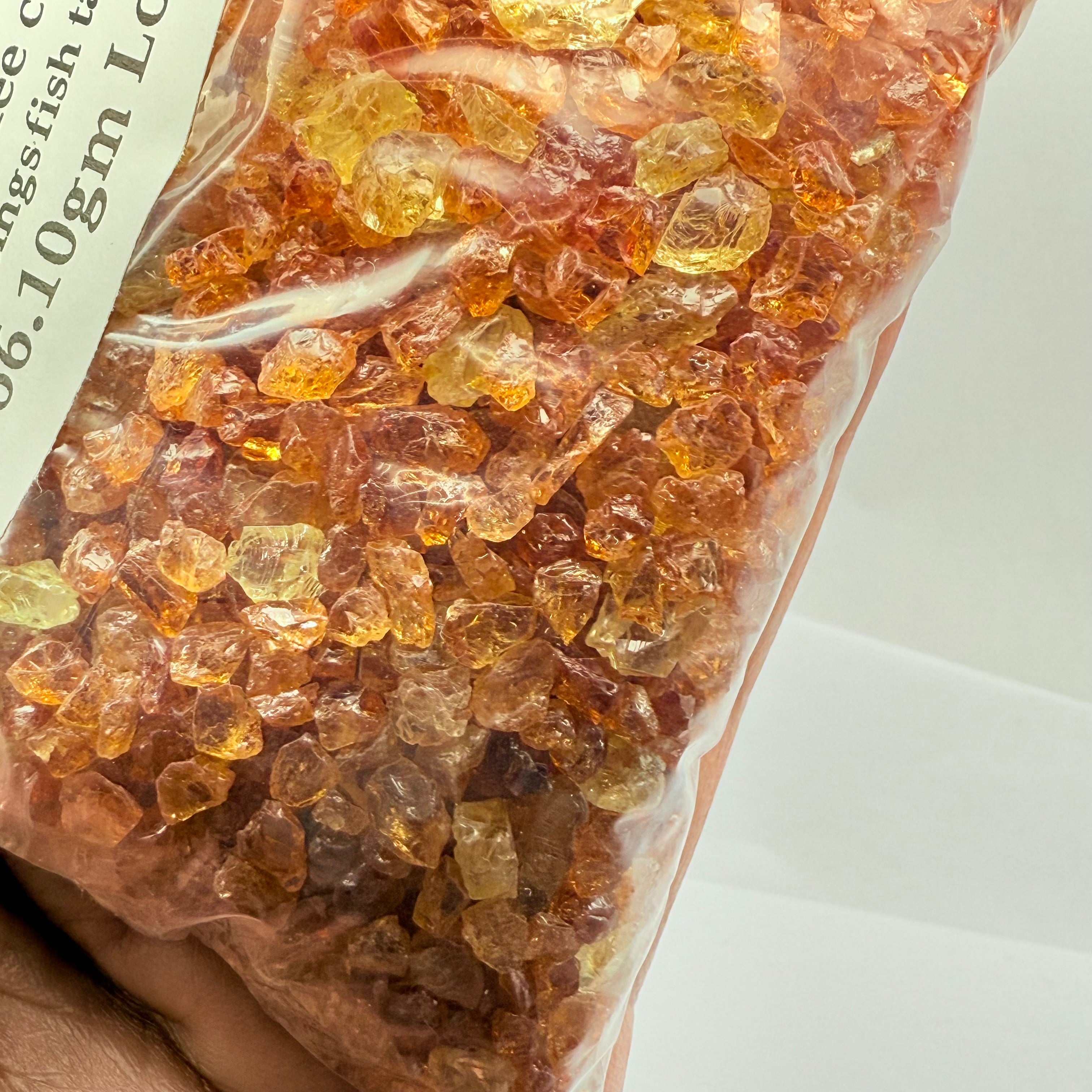 Yellow Grossular Garnet Lot, Merelani, Tanzania, Untreated Unheated, tiny melee rough, either do melee cuts or use in paintings, fish tank etc. 266.10gm Lot