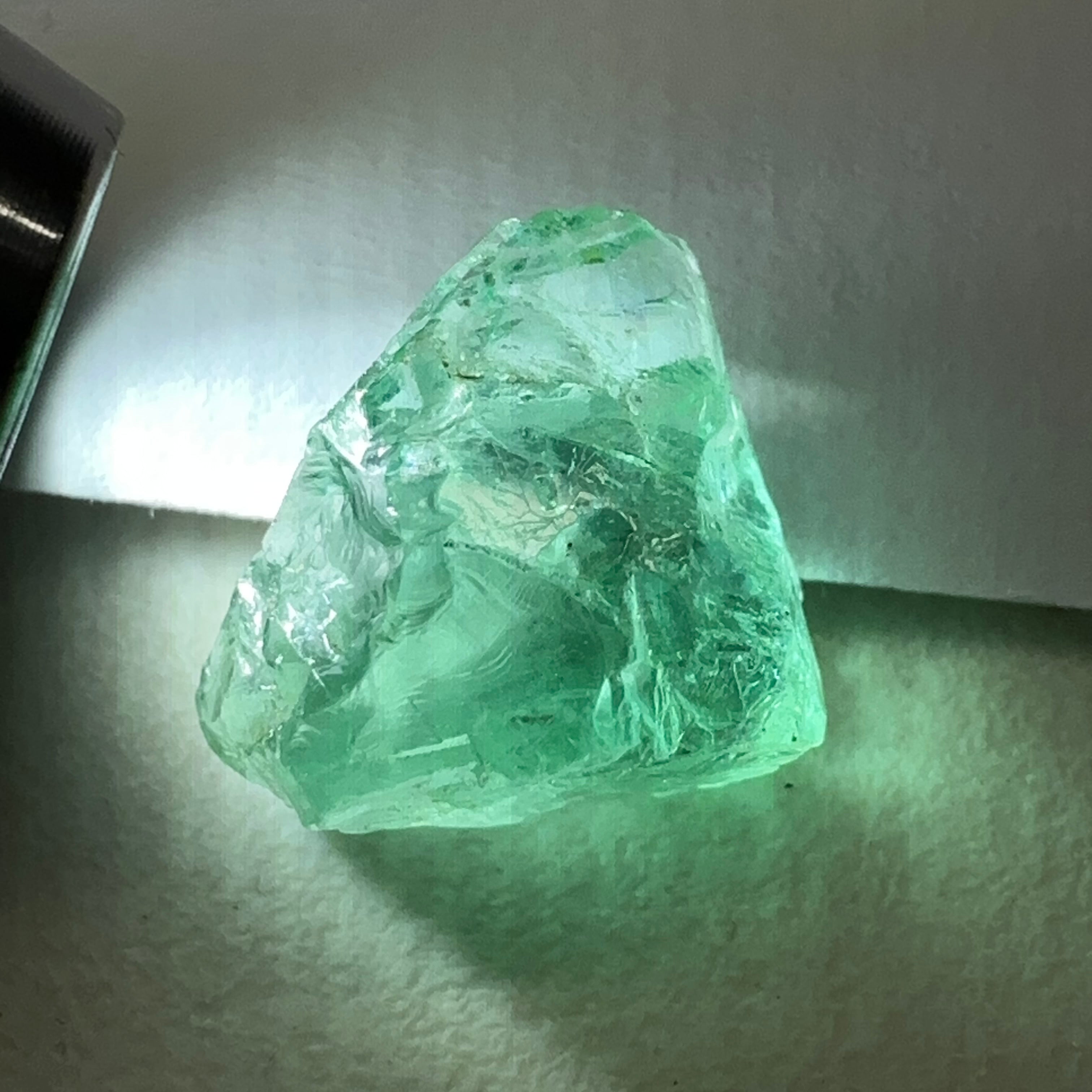 Emerald, 6.51ct, Tanzania, Untreated Unheated, No Oil, clean, no cracks just slight silk, see pictures