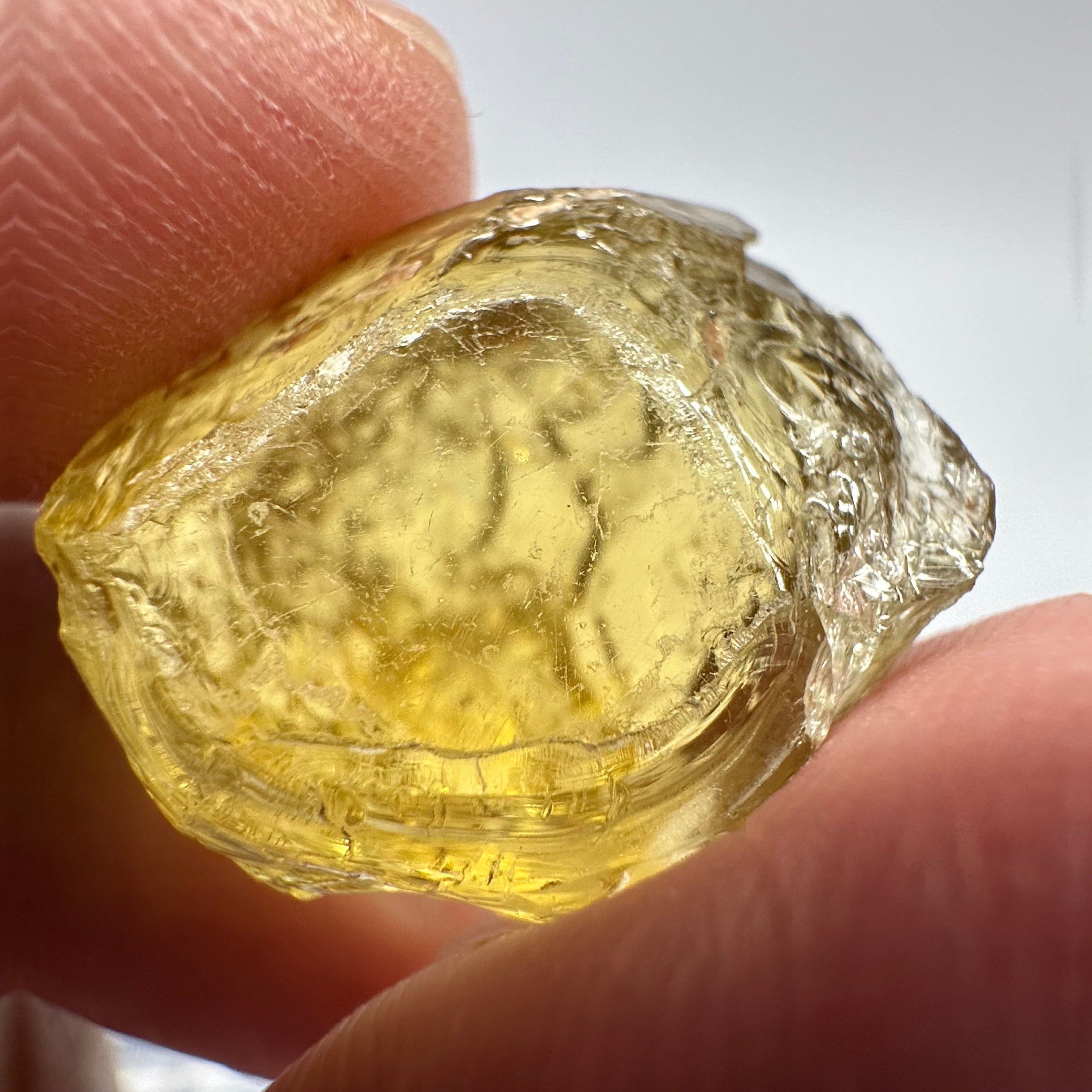 Canary Yellow Tourmaline, 36.96ct, Tanzania, Untreated Untreated, VVS-IF with 2 very very fine needles passing on one side, difficult to see even with bright lights