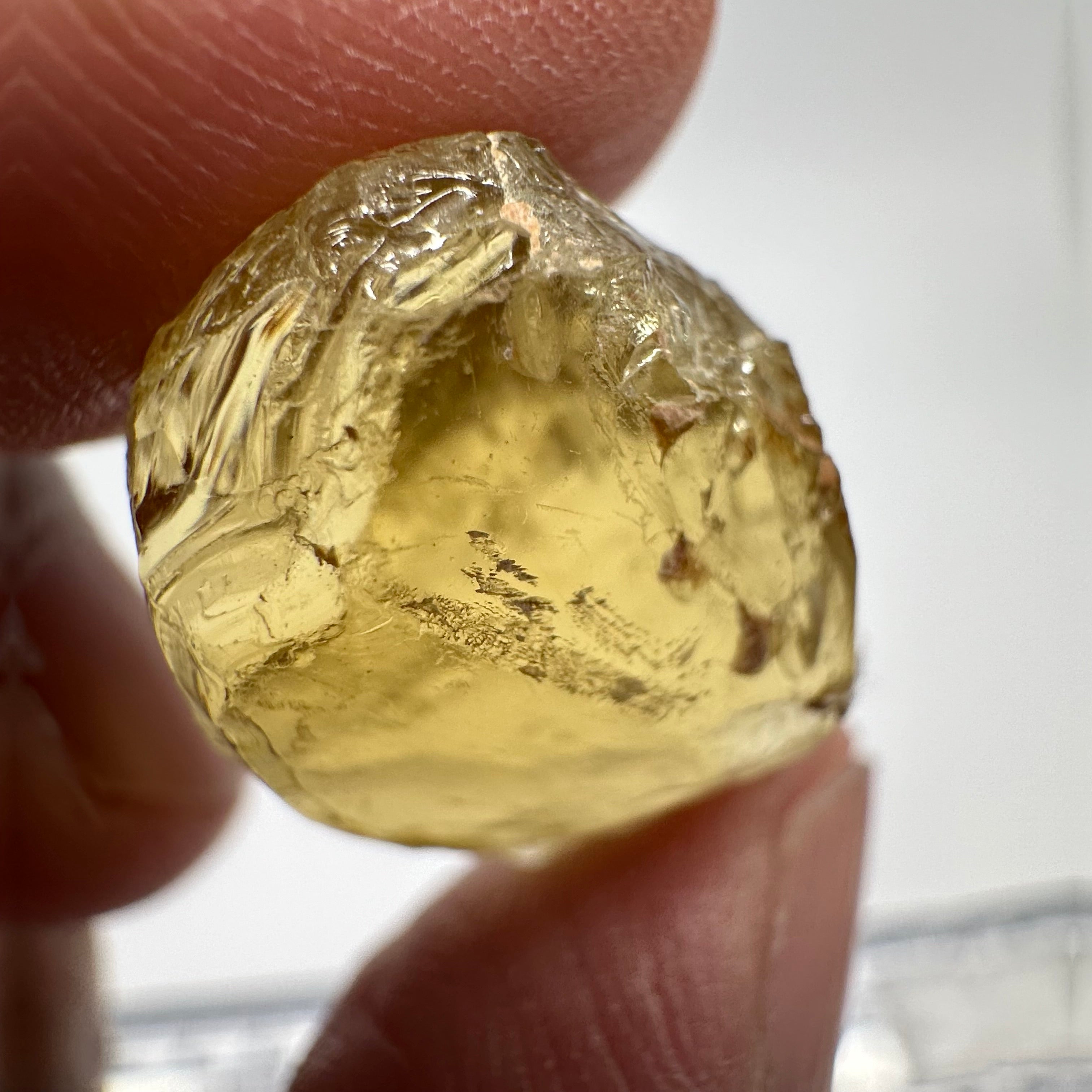 Canary Yellow Tourmaline, 36.96ct, Tanzania, Untreated Untreated, VVS-IF with 2 very very fine needles passing on one side, difficult to see even with bright lights