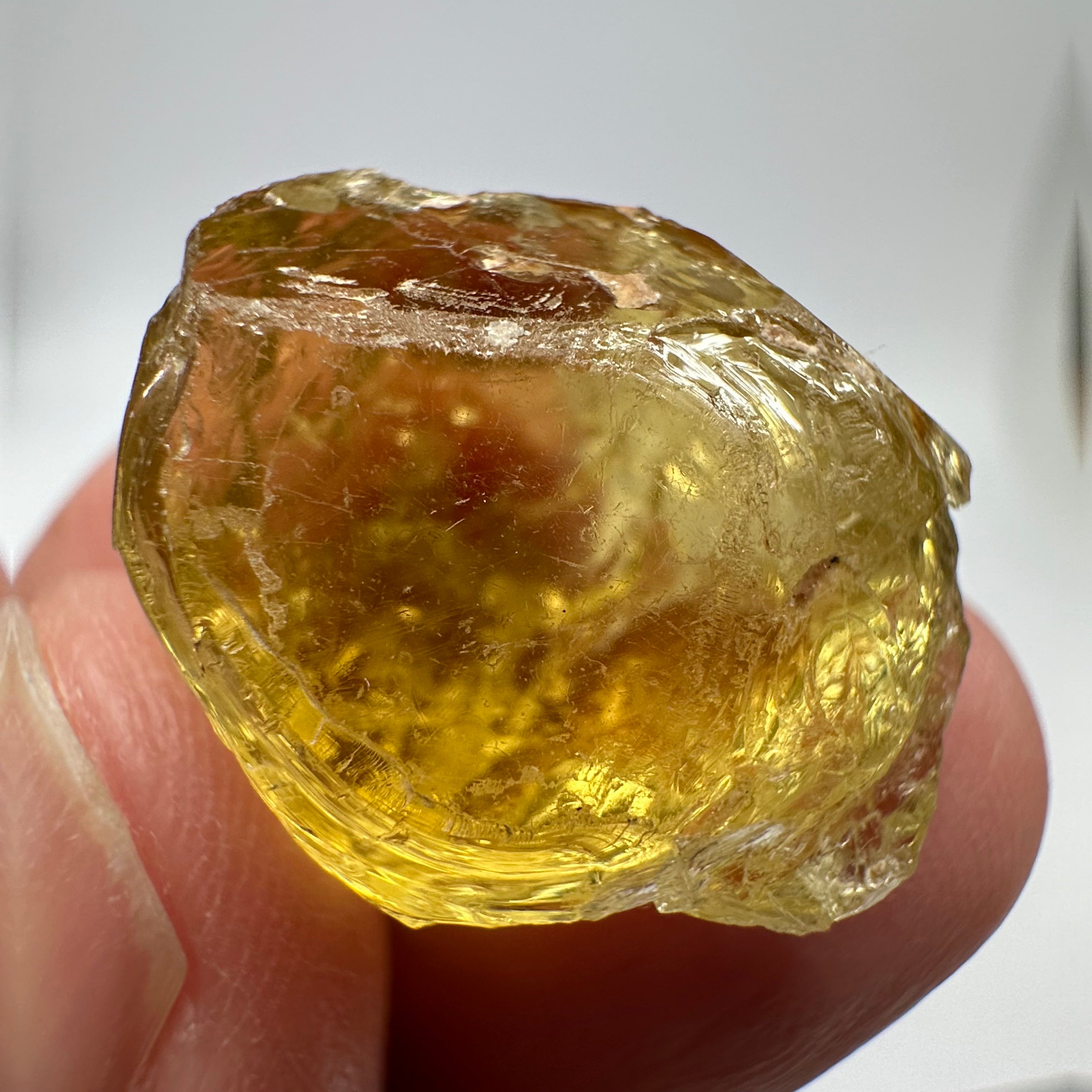 Canary Yellow Tourmaline, 36.96ct, Tanzania, Untreated Untreated, VVS-IF with 2 very very fine needles passing on one side, difficult to see even with bright lights