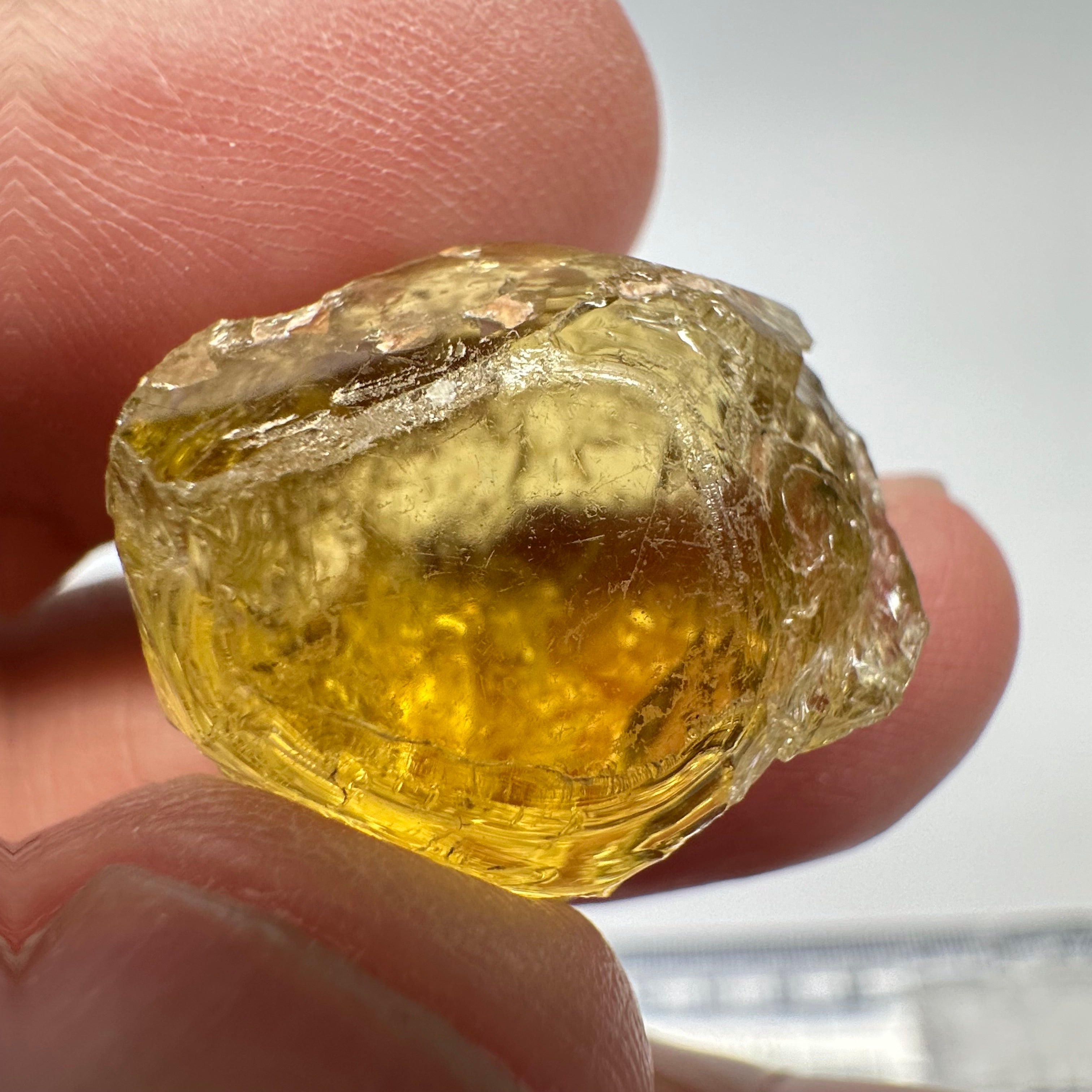 Canary Yellow Tourmaline, 36.96ct, Tanzania, Untreated Untreated, VVS-IF with 2 very very fine needles passing on one side, difficult to see even with bright lights