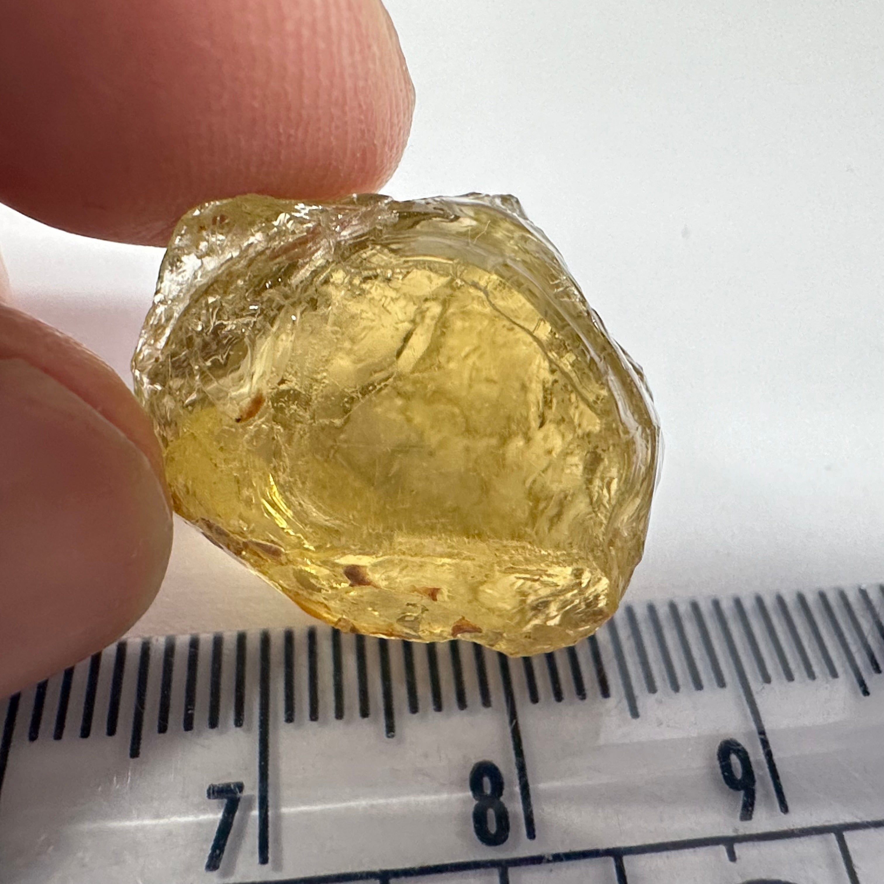 Canary Yellow Tourmaline, 36.96ct, Tanzania, Untreated Untreated, VVS-IF with 2 very very fine needles passing on one side, difficult to see even with bright lights