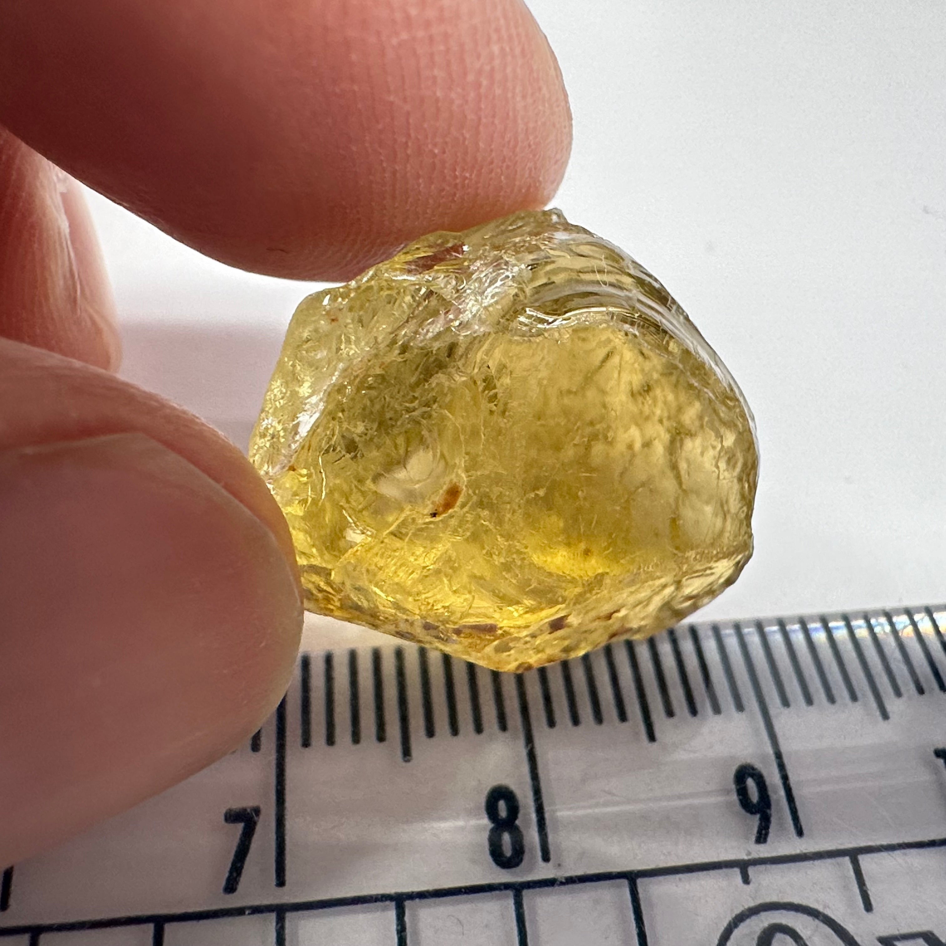 Canary Yellow Tourmaline, 36.96ct, Tanzania, Untreated Untreated, VVS-IF with 2 very very fine needles passing on one side, difficult to see even with bright lights