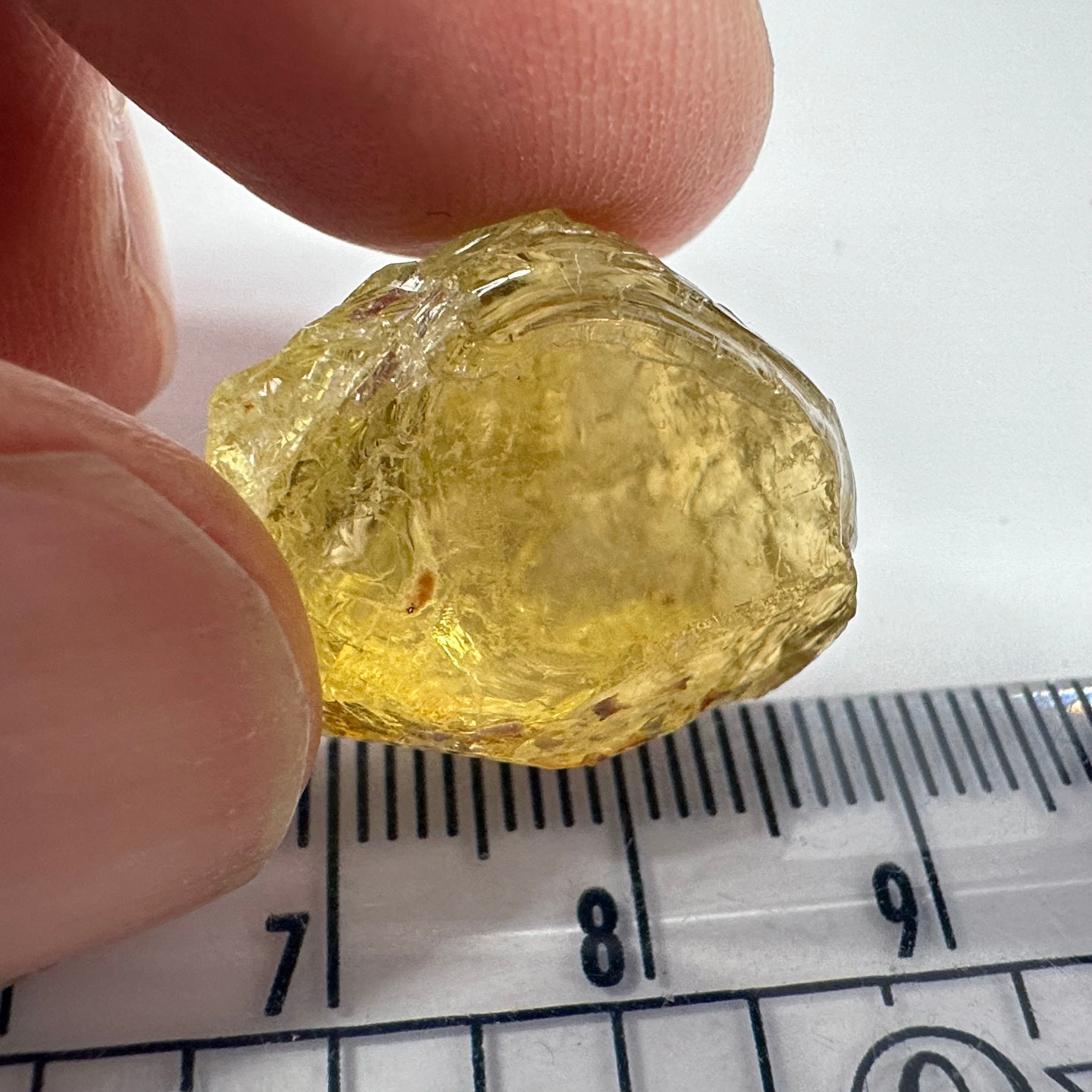 Canary Yellow Tourmaline, 36.96ct, Tanzania, Untreated Untreated, VVS-IF with 2 very very fine needles passing on one side, difficult to see even with bright lights