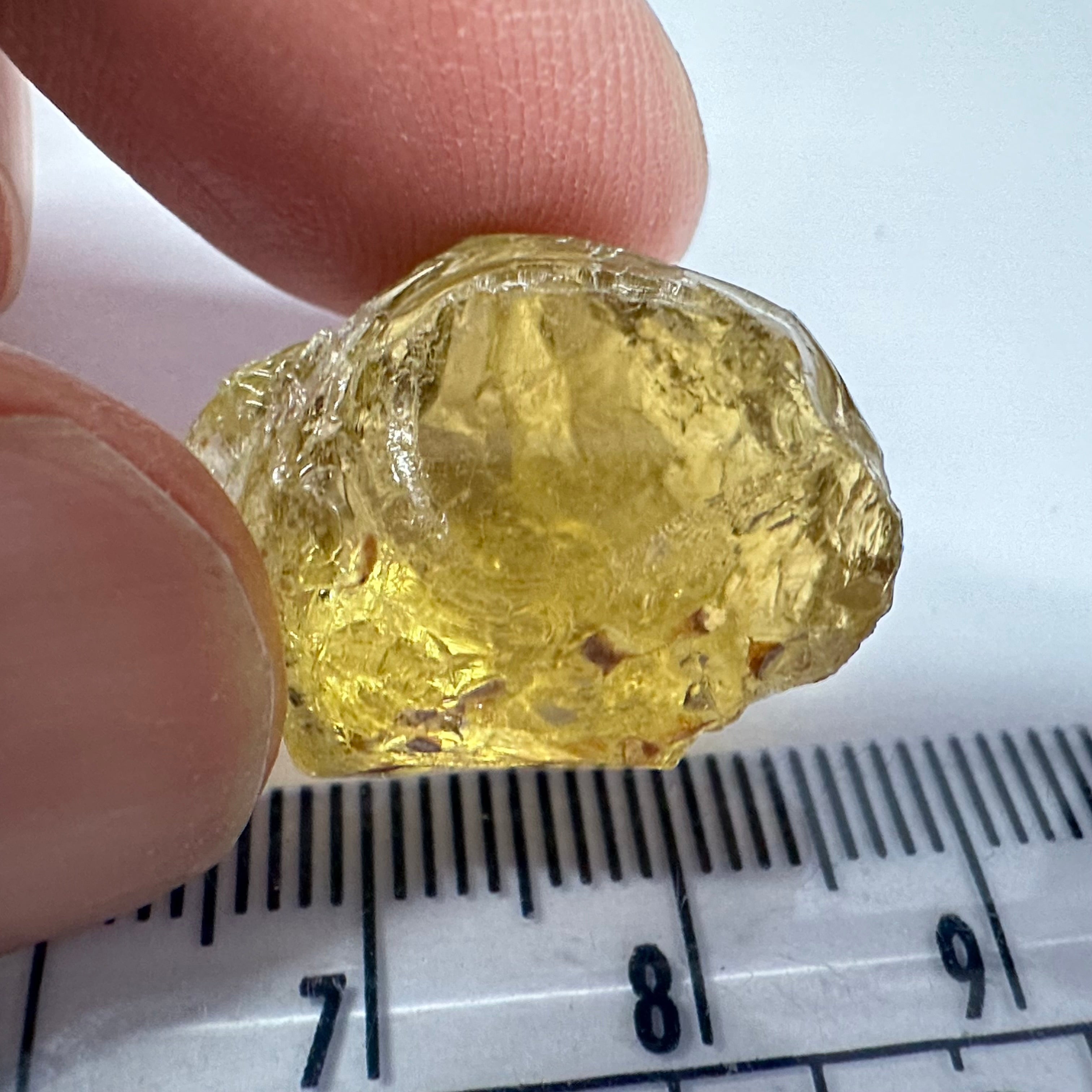 Canary Yellow Tourmaline, 36.96ct, Tanzania, Untreated Untreated, VVS-IF with 2 very very fine needles passing on one side, difficult to see even with bright lights