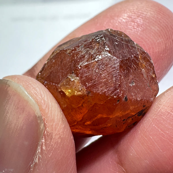 Mandarin Spessartite Garnet Crystal, 8.1gm, Loliondo in Tanzania, Untreated Unheated