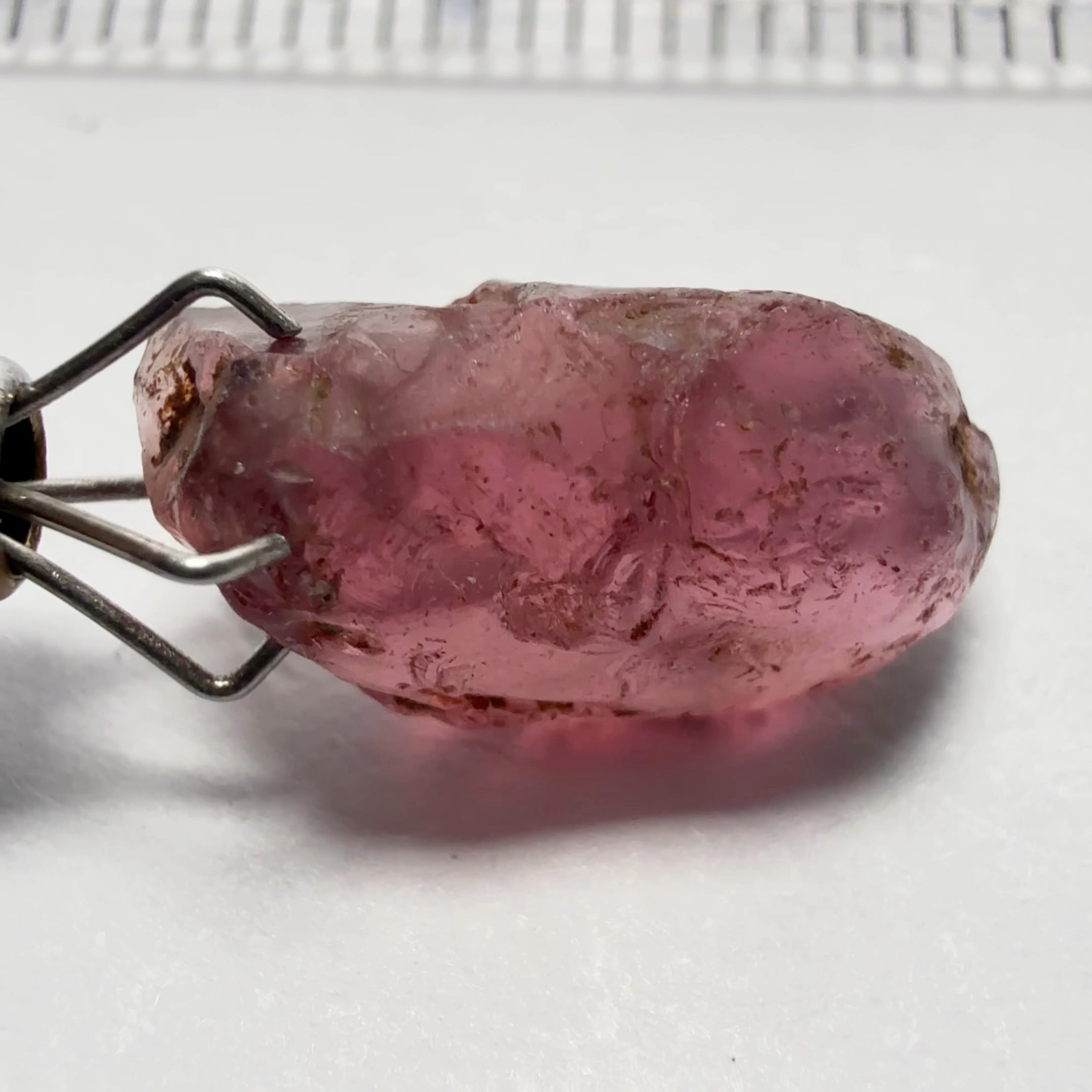 Rhodolite Garnet Colour Shifting, 5.32ct, Umba, Tanzania, Untreated Untreated. A very large spot on the outside going a few mm in