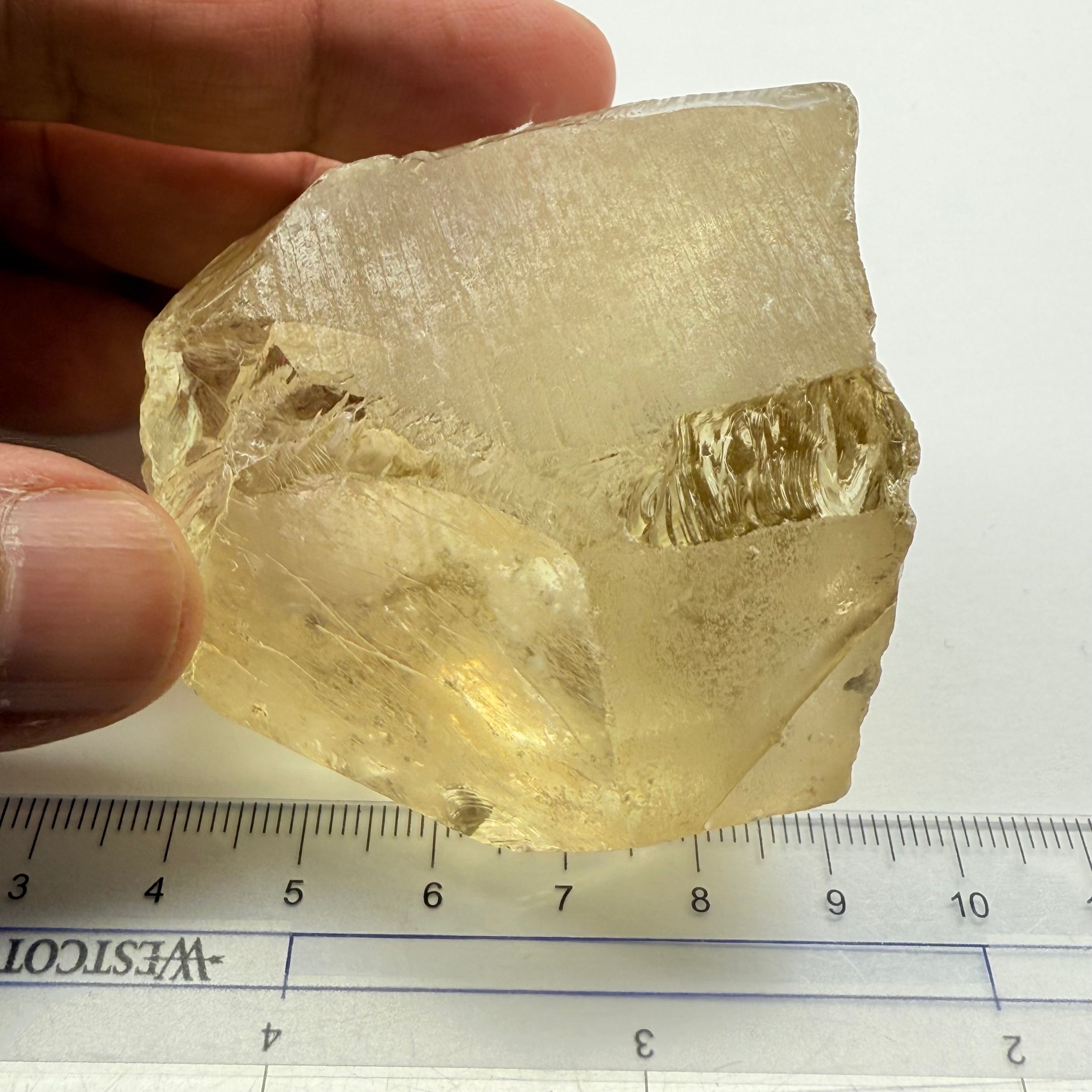 Massive Citrine, Zambia, 191.70gm / 958.50cts, Untreated Unheated, has some veils, see other pictures I have circled it, cut with veil or slice