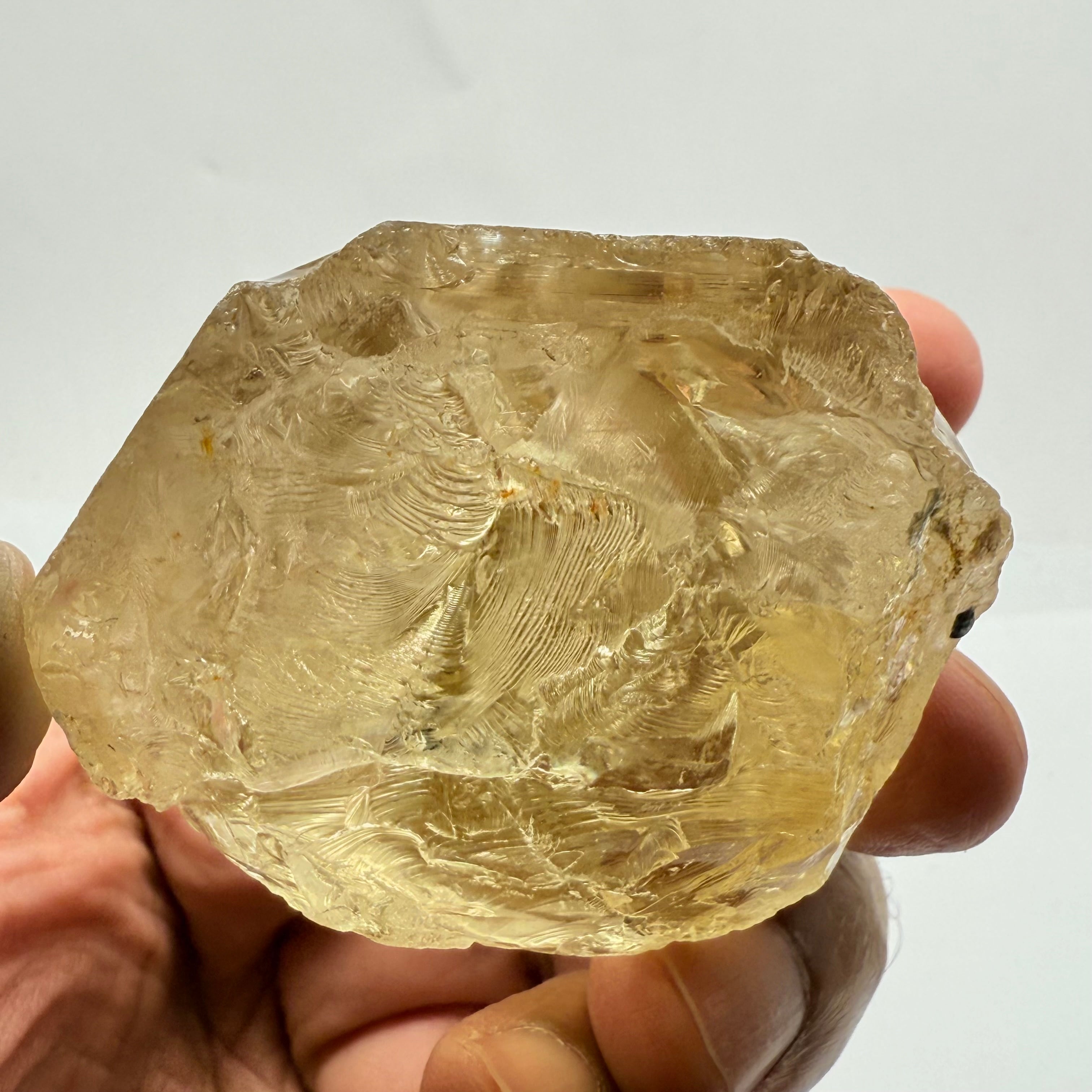 Massive Citrine, Zambia, 191.70gm / 958.50cts, Untreated Unheated, has some veils, see other pictures I have circled it, cut with veil or slice