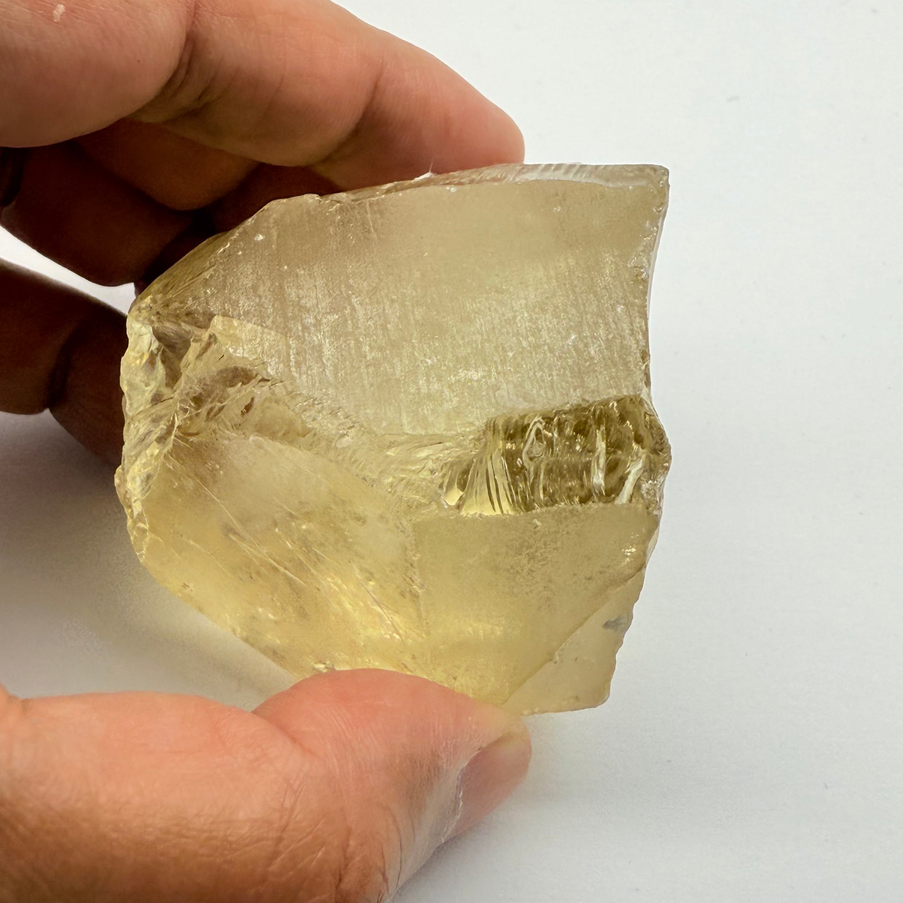 Massive Citrine, Zambia, 191.70gm / 958.50cts, Untreated Unheated, has some veils, see other pictures I have circled it, cut with veil or slice
