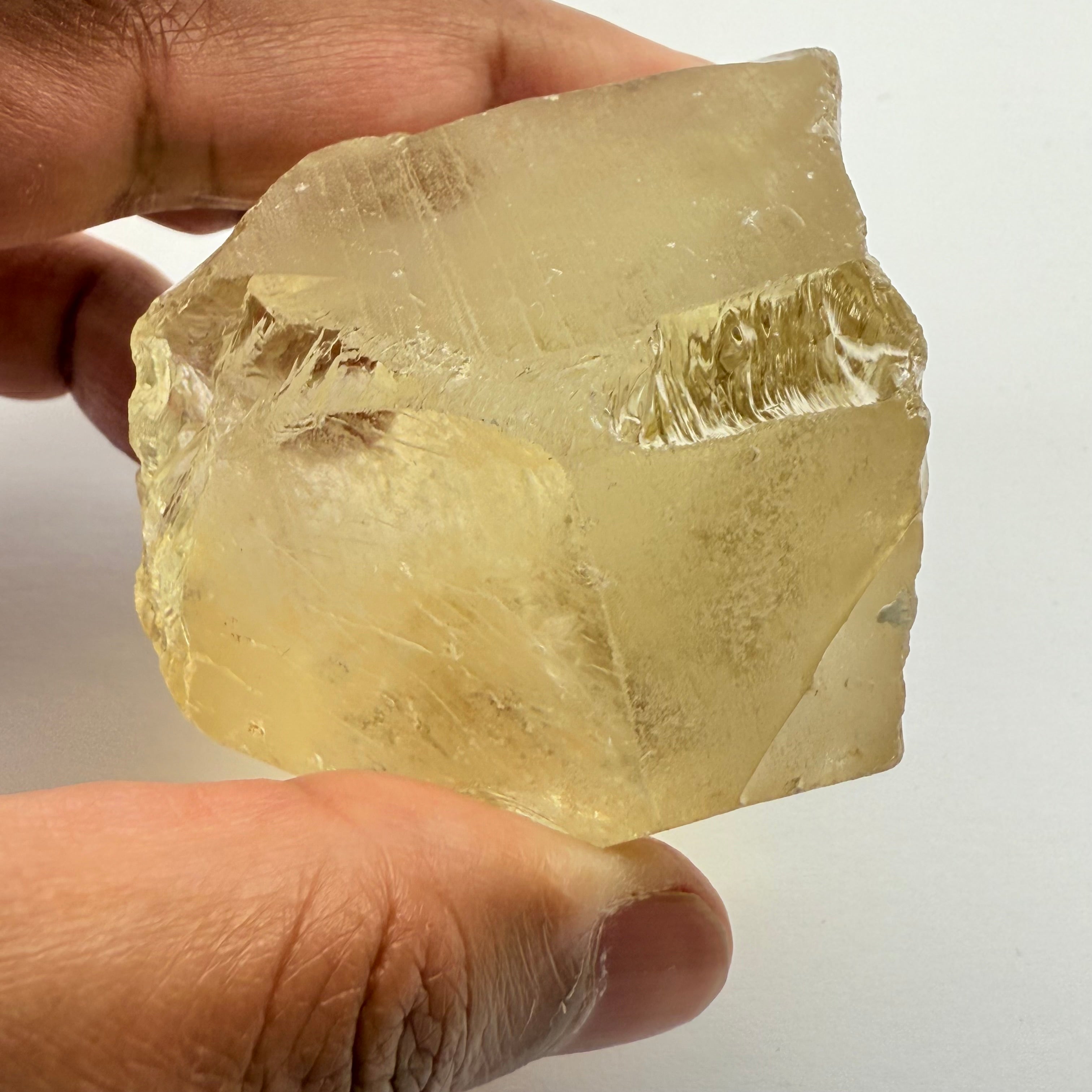 Massive Citrine, Zambia, 191.70gm / 958.50cts, Untreated Unheated, has some veils, see other pictures I have circled it, cut with veil or slice