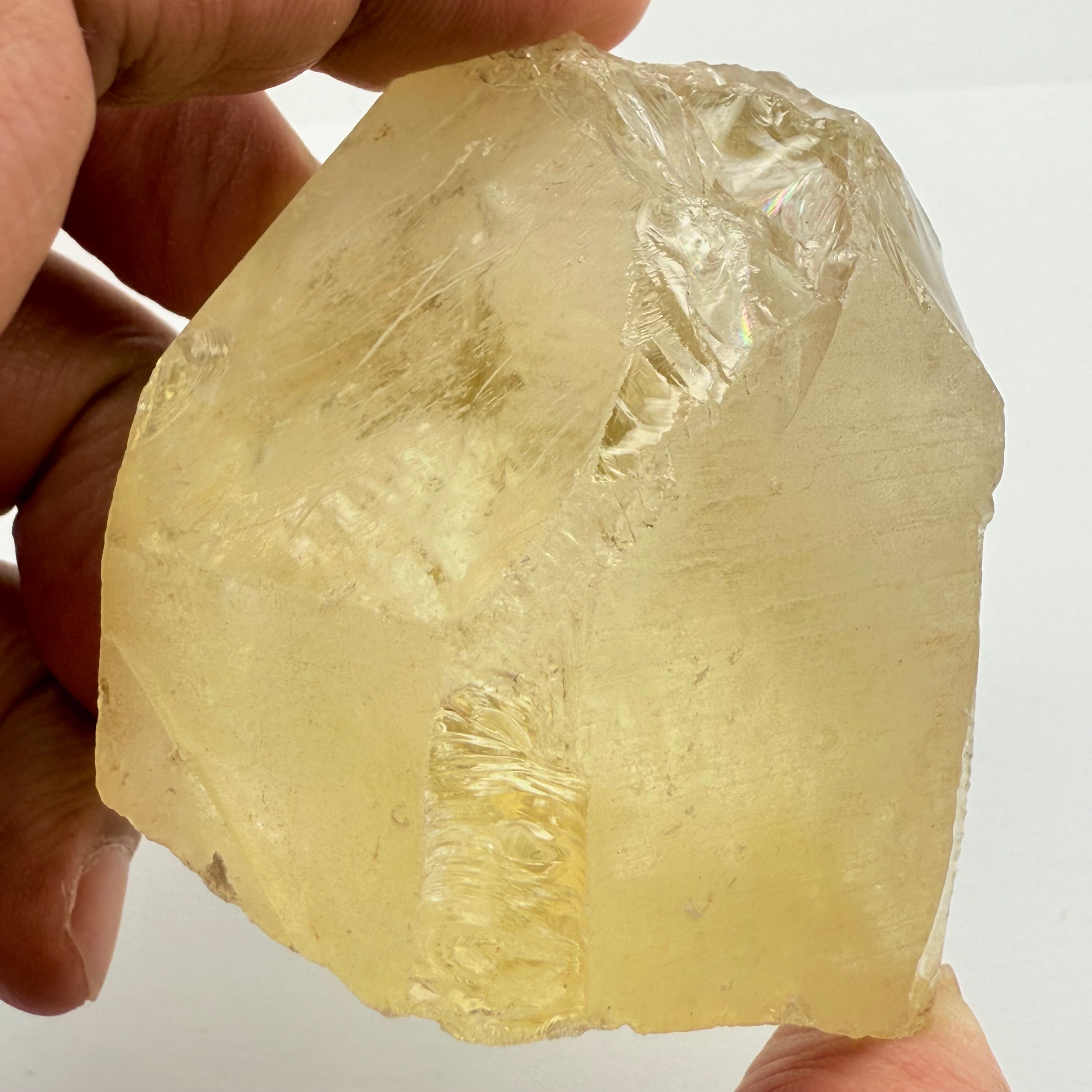Massive Citrine, Zambia, 191.70gm / 958.50cts, Untreated Unheated, has some veils, see other pictures I have circled it, cut with veil or slice