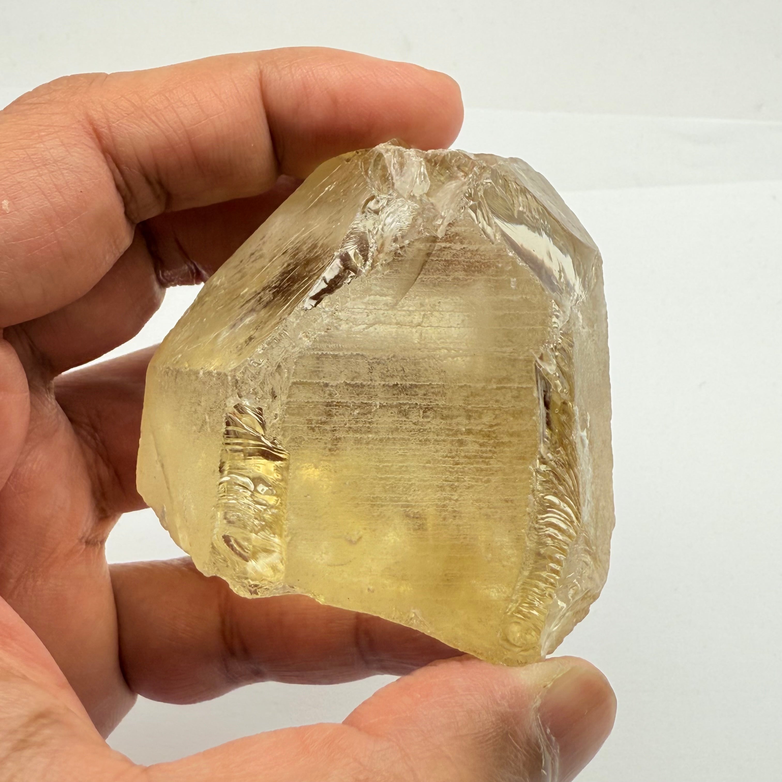 Massive Citrine, Zambia, 191.70gm / 958.50cts, Untreated Unheated, has some veils, see other pictures I have circled it, cut with veil or slice