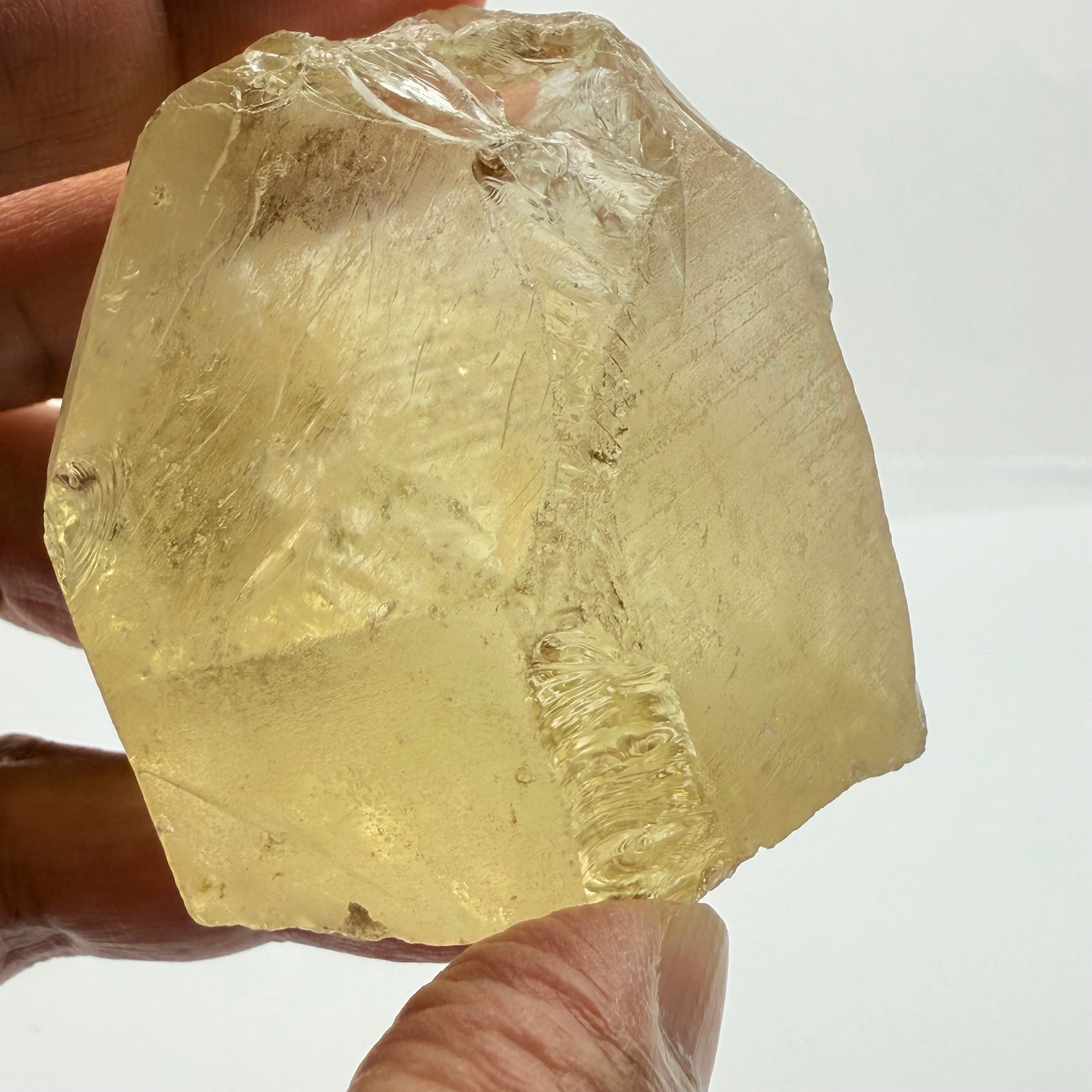 Massive Citrine, Zambia, 191.70gm / 958.50cts, Untreated Unheated, has some veils, see other pictures I have circled it, cut with veil or slice