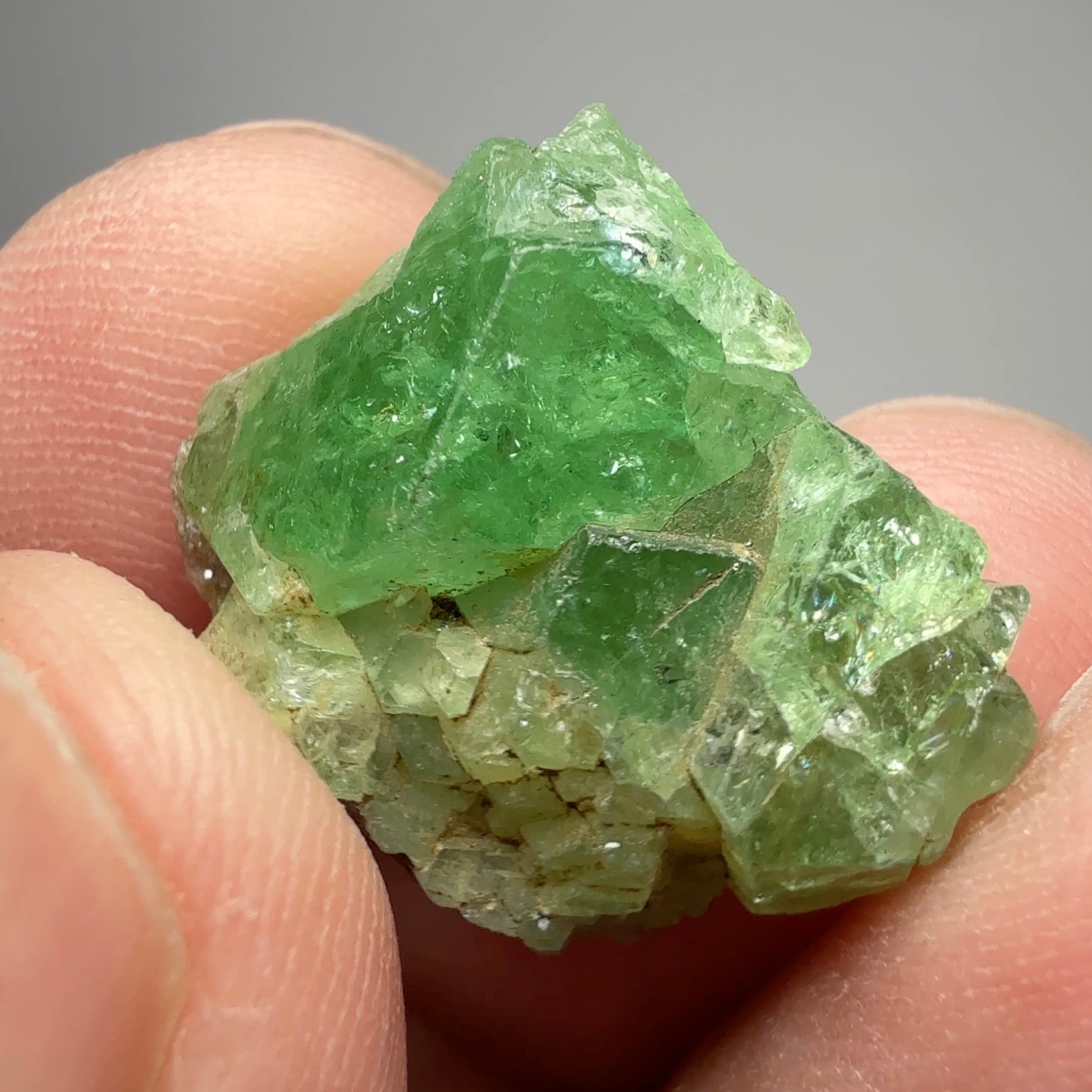 Tsavorite Crystal on Matrix. 31.22ct, Merelani. Tanzania, Untreated Unheated