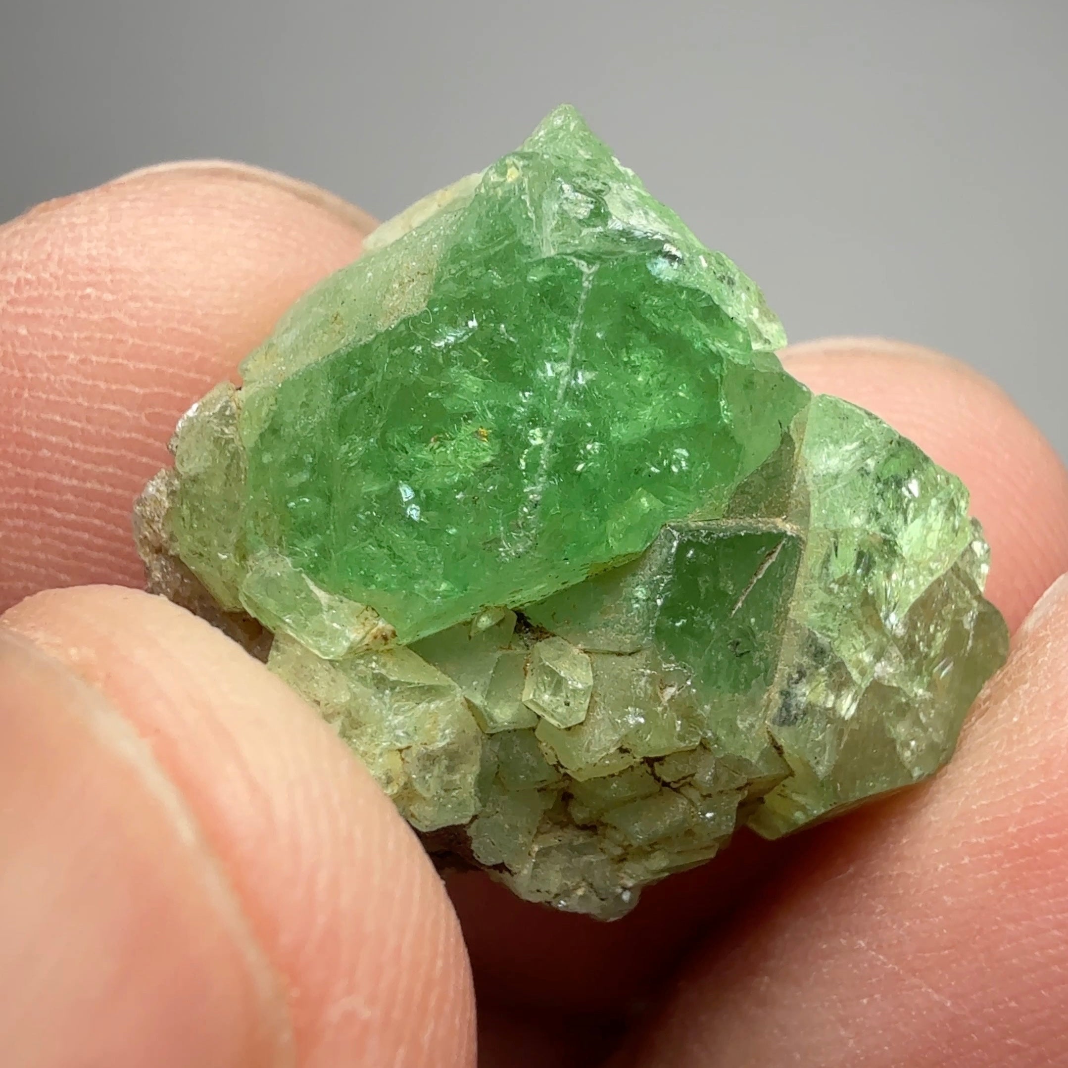 Tsavorite Crystal on Matrix. 31.22ct, Merelani. Tanzania, Untreated Unheated