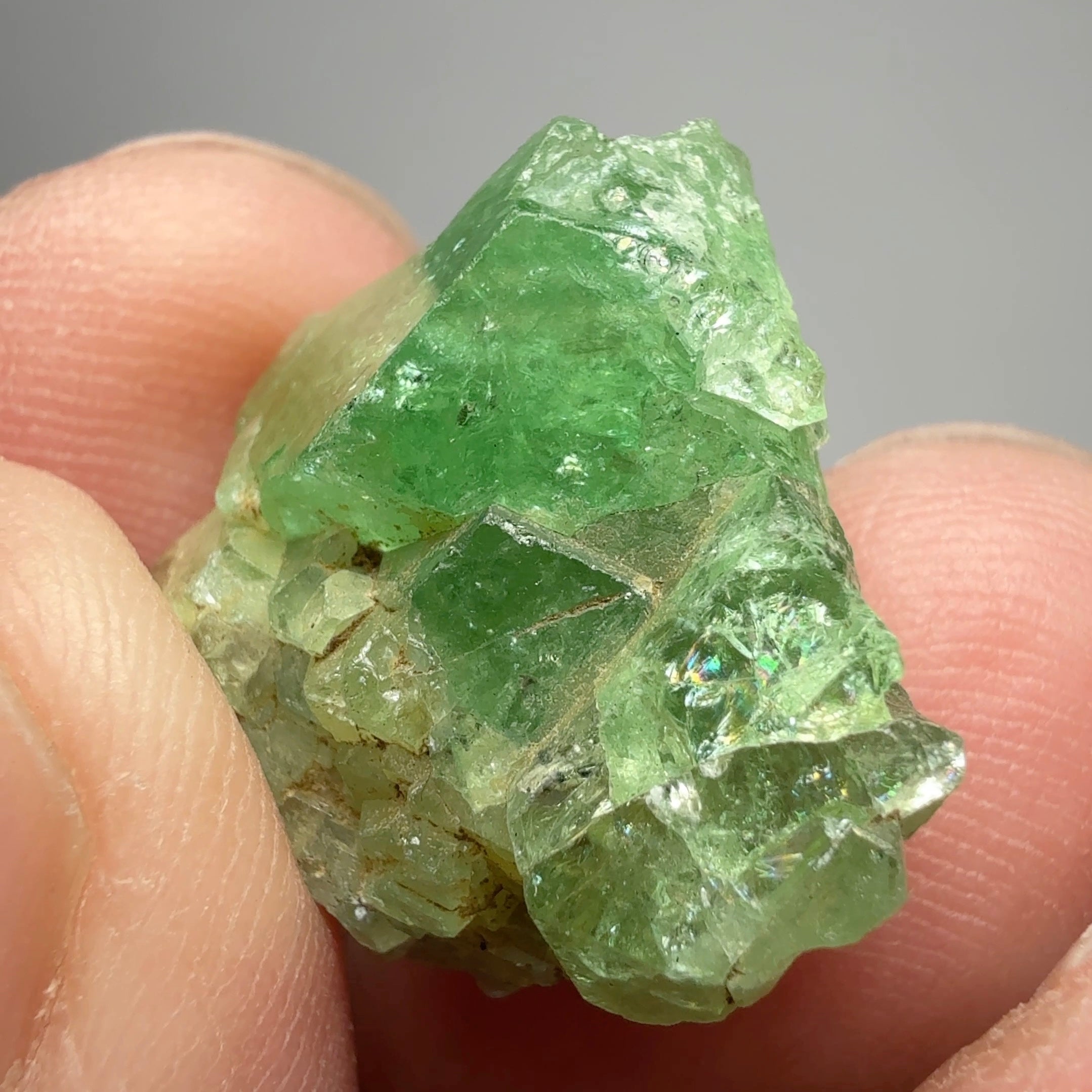 Tsavorite Crystal on Matrix. 31.22ct, Merelani. Tanzania, Untreated Unheated