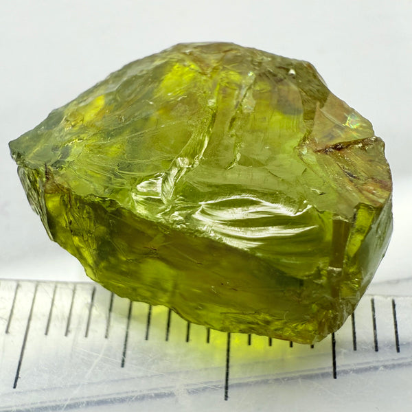 Peridot, Tanzania, 18.12ct, Untreated Unheated, vvs, 13.1x16.7x7.5mm