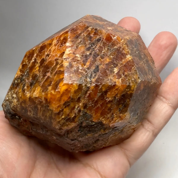 Special Deal - HUGE Mandarin Spessartite Garnet Crystal, 797gm (3985ct), Loliondo, Tanzania. 87 x 67 x 64mm. Untreated Unheated