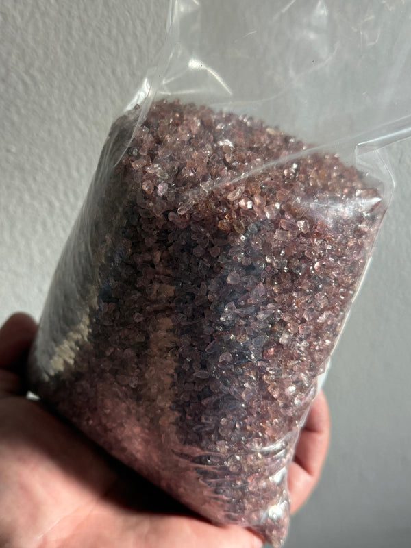 Dragon Garnet Melee Size Rough Lot, 1846gm / 9230ct, av size 0.22ct, Tanzania, price is for the lot, very small, use for melee, fish tank, artwork, anything really, almost all are fluorescent under uv, see pics and videos