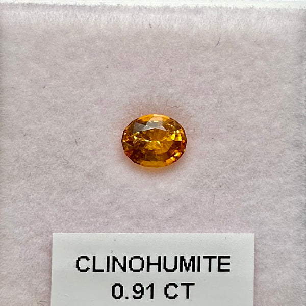 Clinohumite, 0.91ct, Tanzania, Untreated Unheated