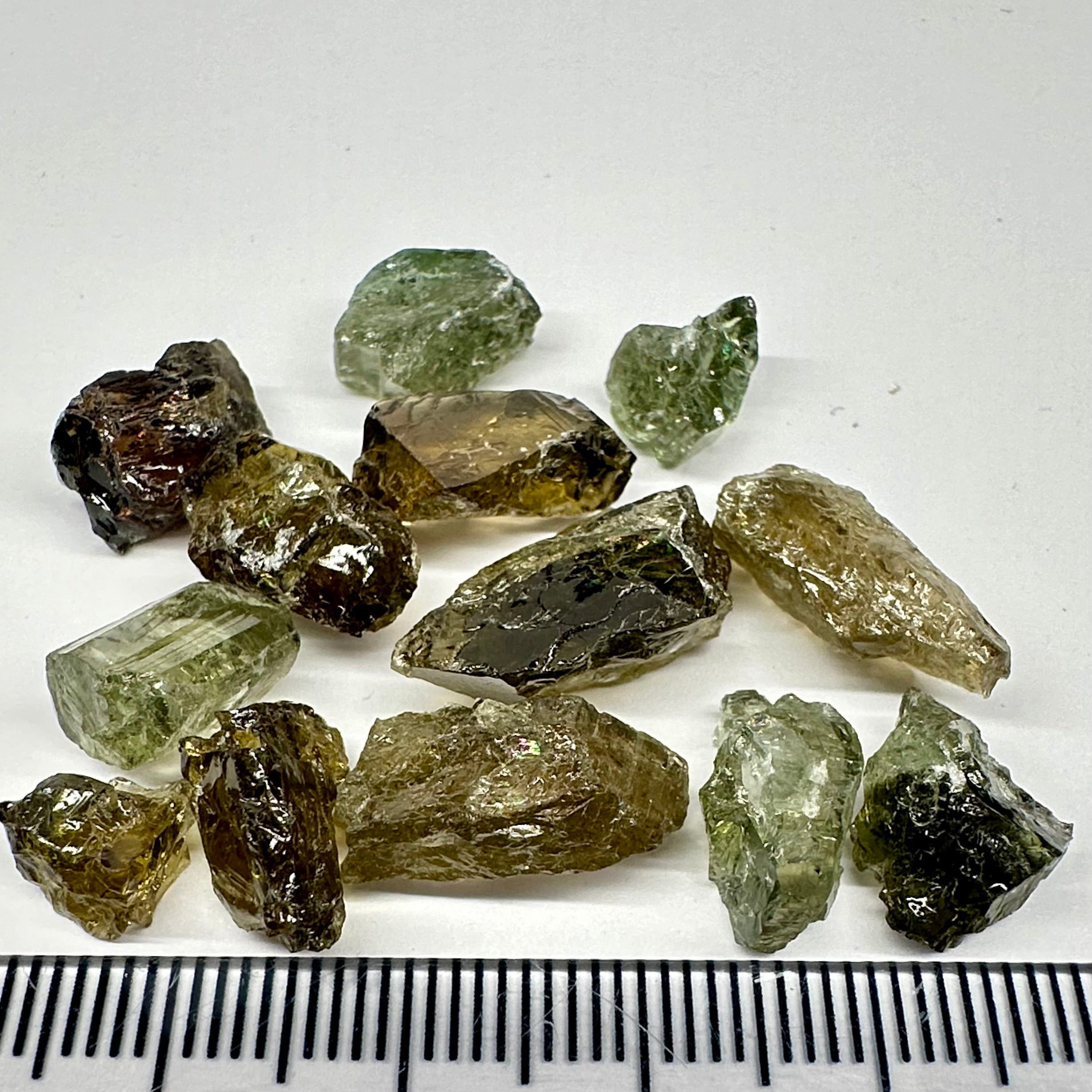 Tourmaline Lot, 10.70gm / 53.50ct Lot, Tanzania, Untreated Unheated, 1.97ct - 7.35ct, slightly included, faceting rough