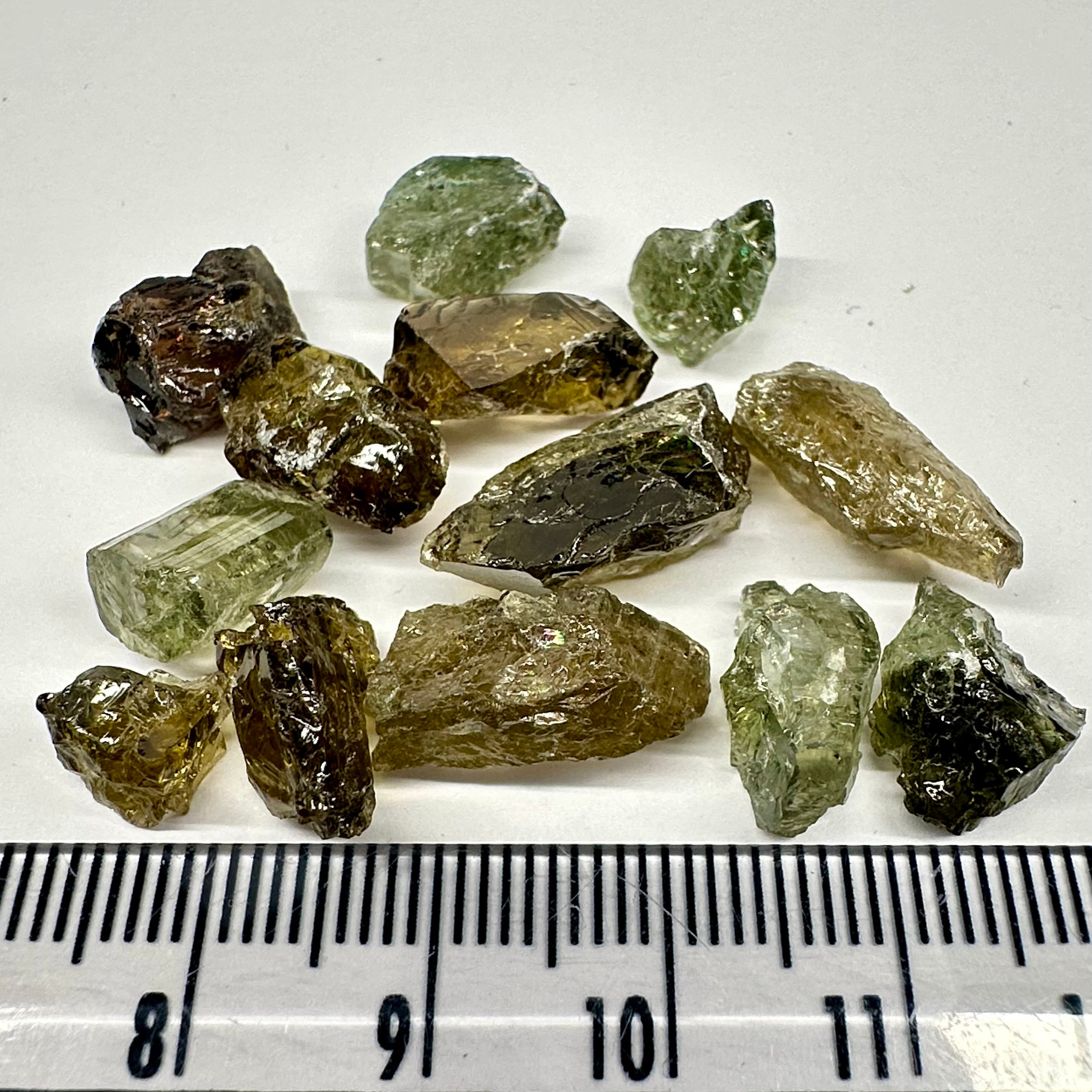 Tourmaline Lot, 10.70gm / 53.50ct Lot, Tanzania, Untreated Unheated, 1.97ct - 7.35ct, slightly included, faceting rough