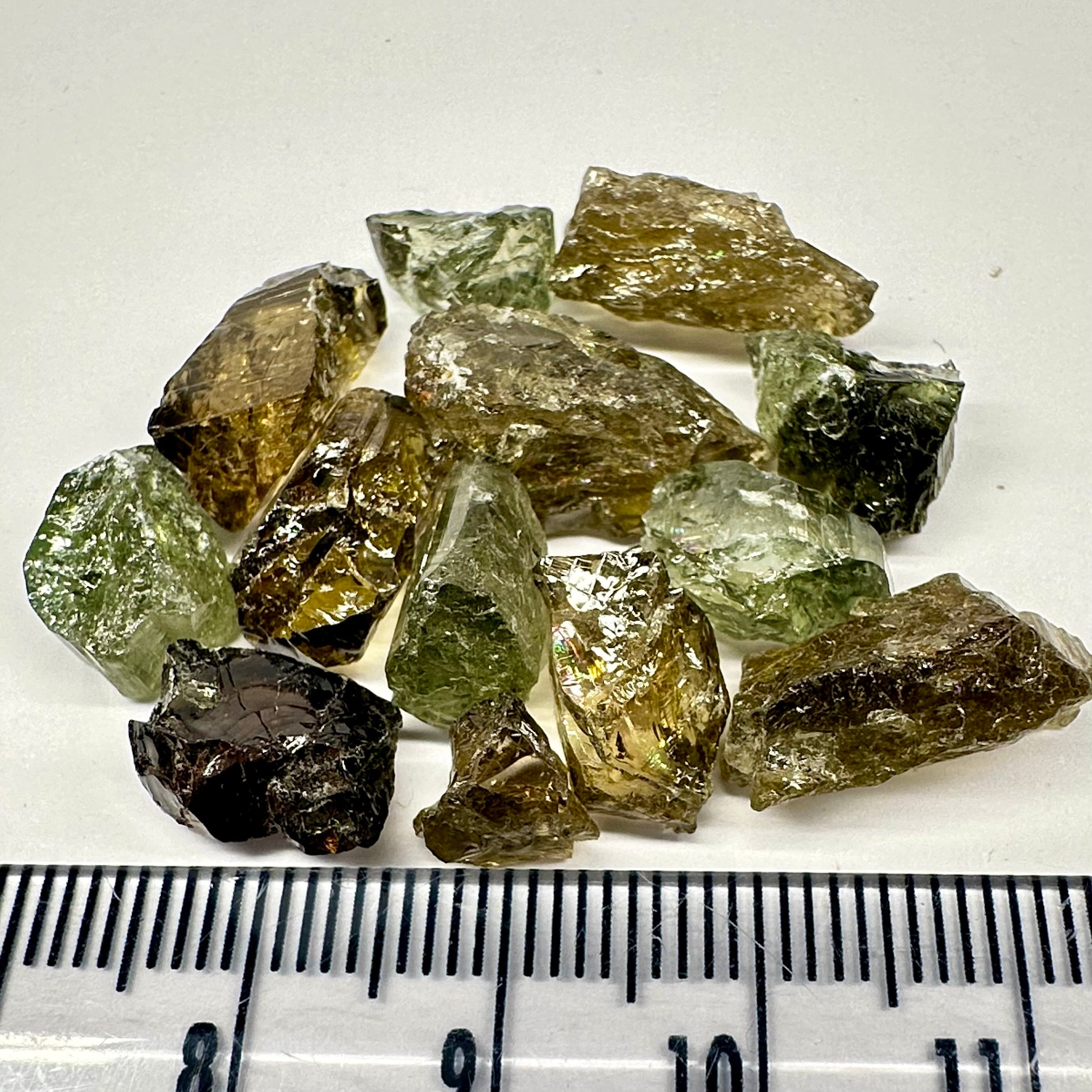 Tourmaline Lot, 10.70gm / 53.50ct Lot, Tanzania, Untreated Unheated, 1.97ct - 7.35ct, slightly included, faceting rough