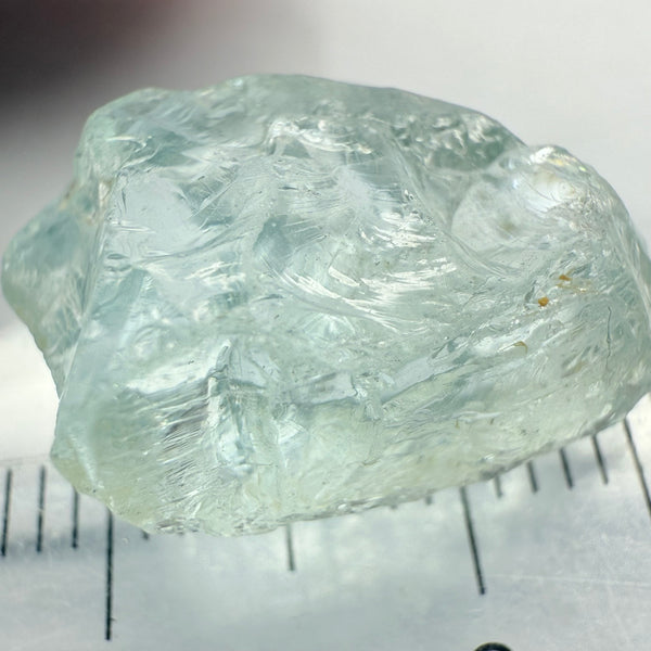 Aquamarine, 12.50ct, Tanzania, Unheated Untreated, Clean with 2 needles