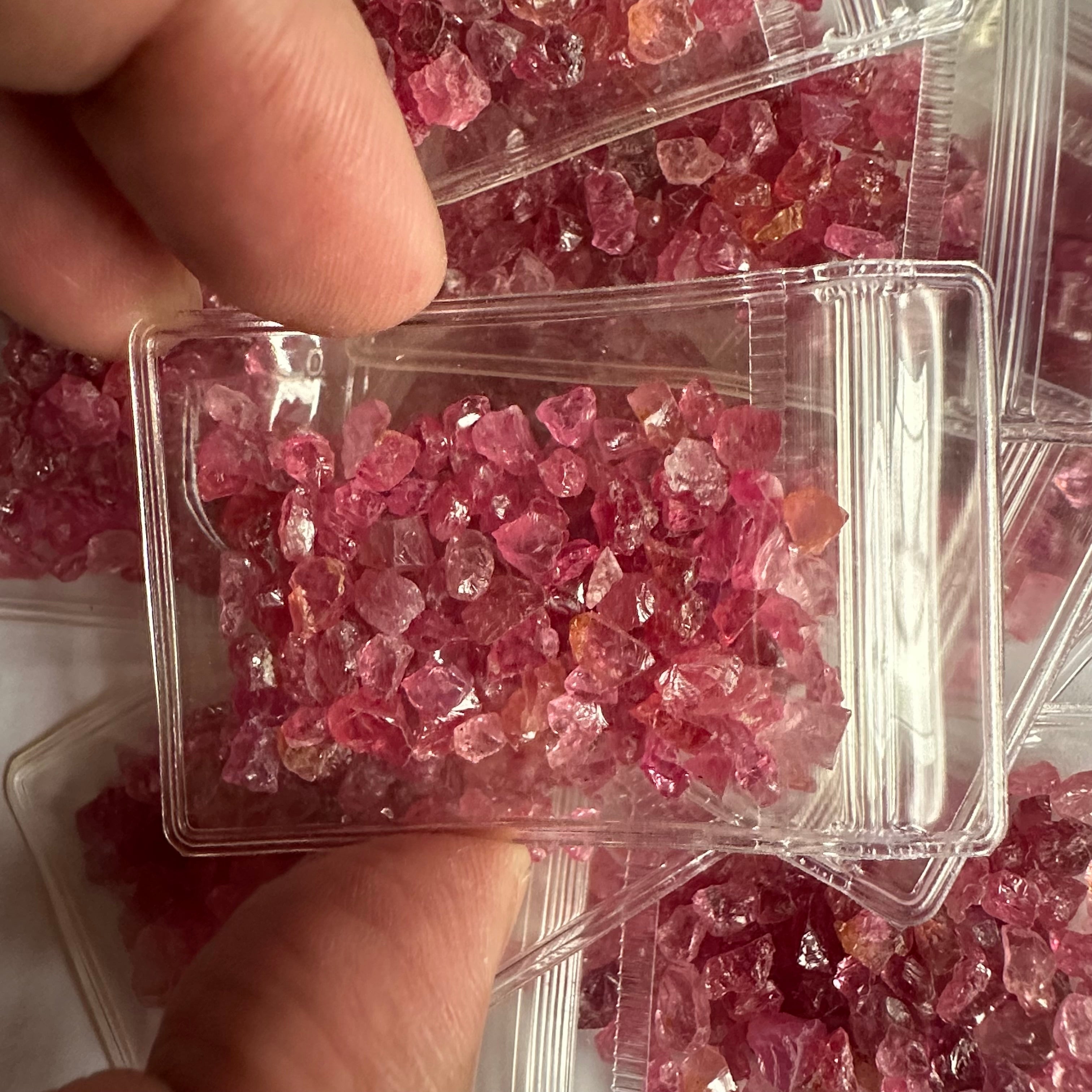 Mahenge Spinel melee size rough bags, 10gm bags, Untreated Unheated, price per bag