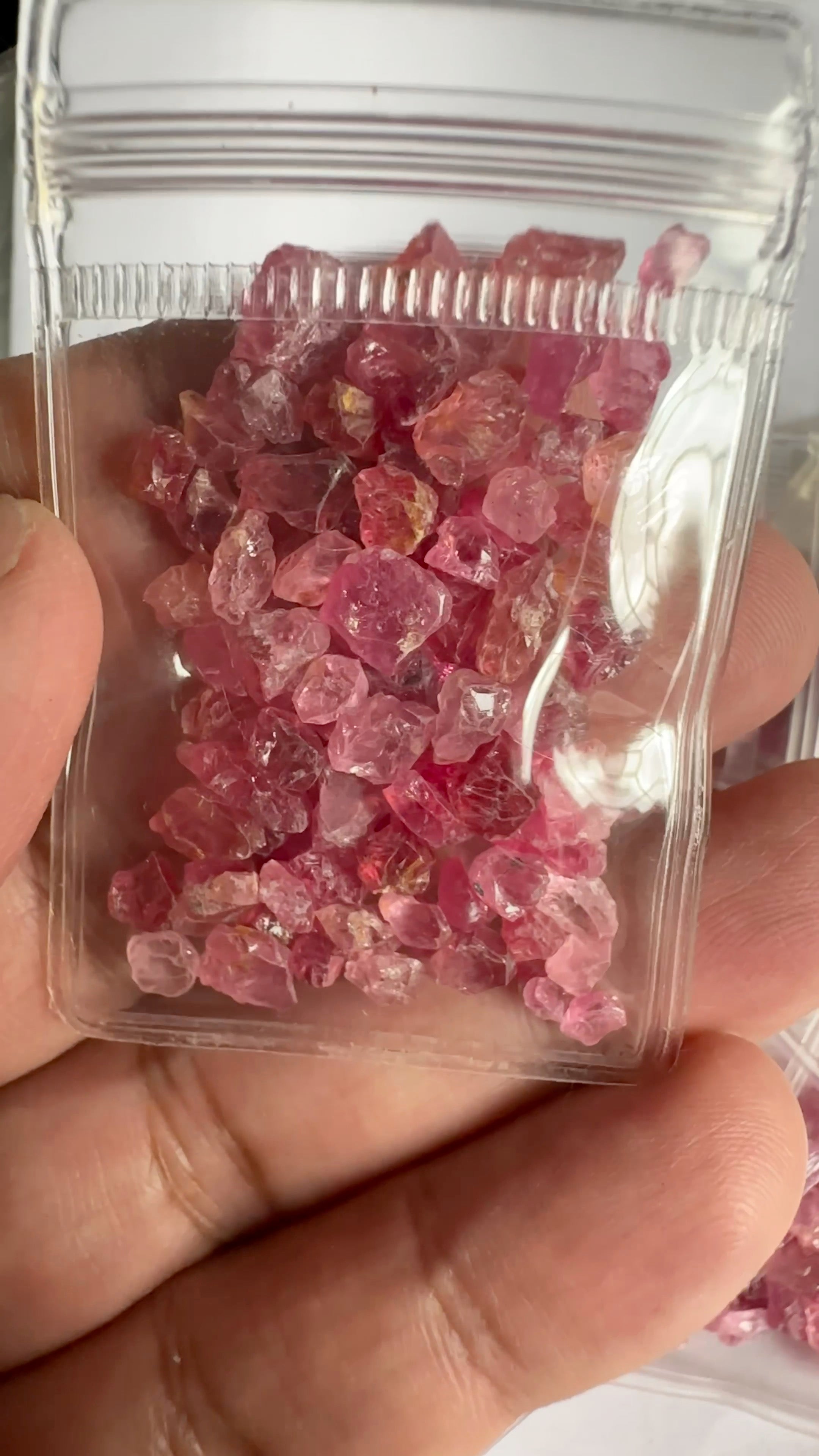 Mahenge Spinel melee size rough bags, 10gm bags, Untreated Unheated, price per bag