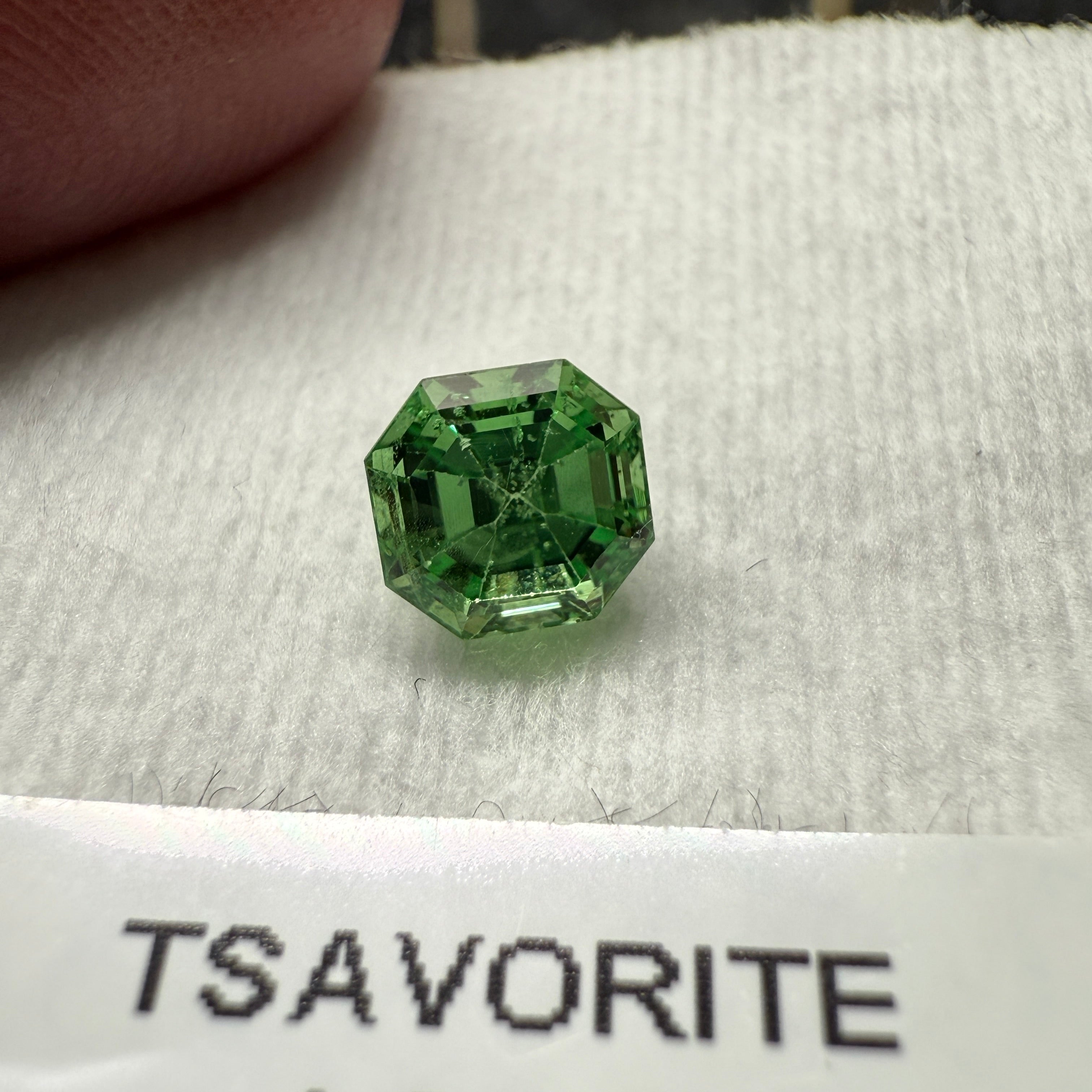 Tsavorite Garnet, 1.06ct, Kenya, Unheated Untreated, native cut.