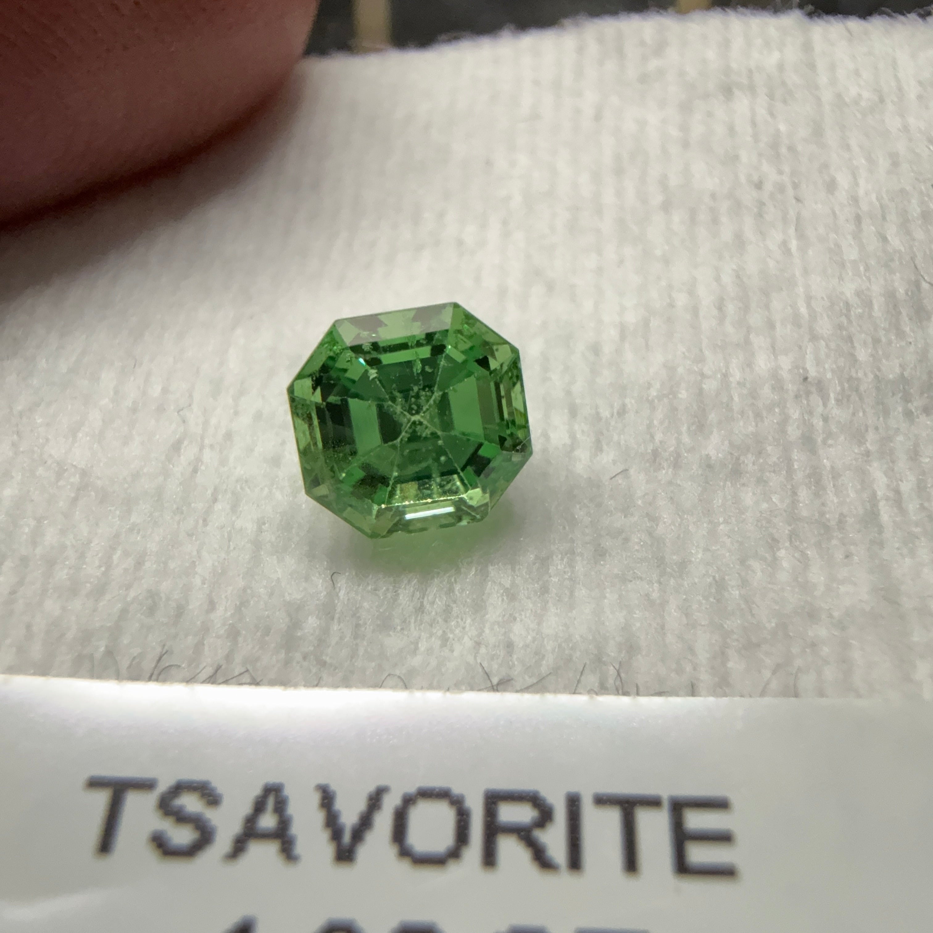 Tsavorite Garnet, 1.06ct, Kenya, Unheated Untreated, native cut.