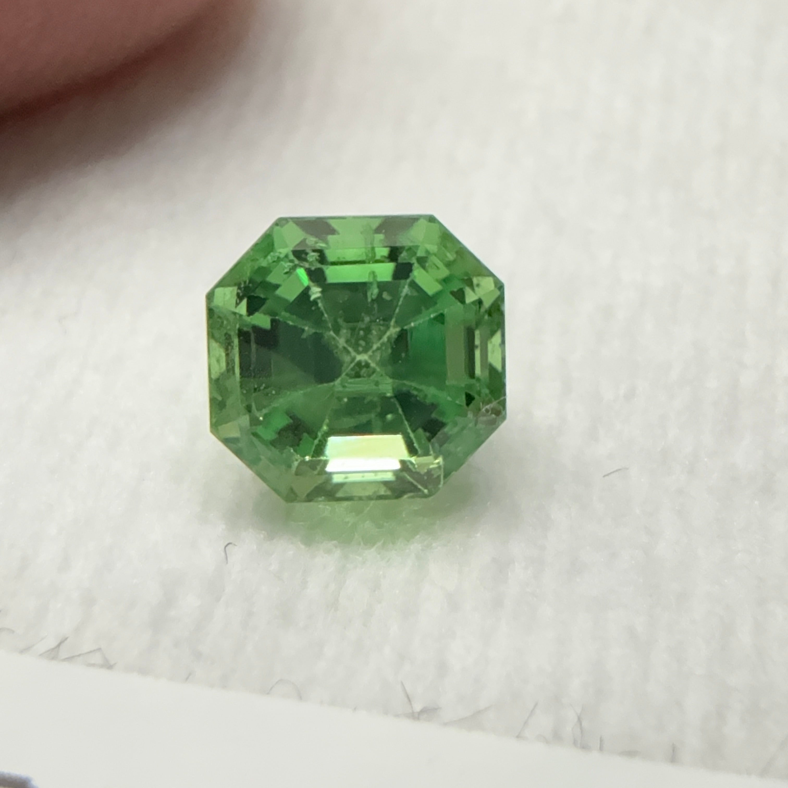 Tsavorite Garnet, 1.06ct, Kenya, Unheated Untreated, native cut.