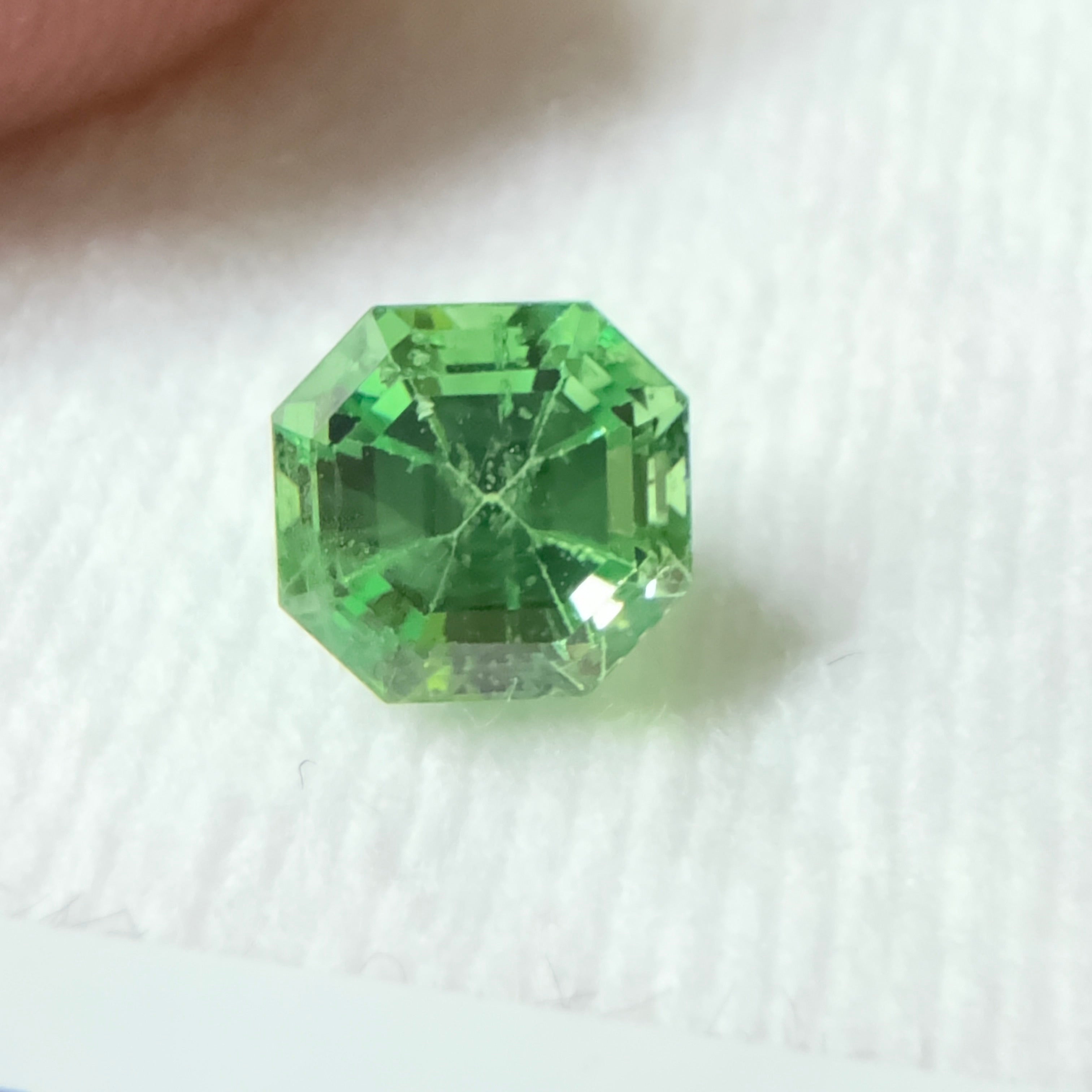 Tsavorite Garnet, 1.06ct, Kenya, Unheated Untreated, native cut.