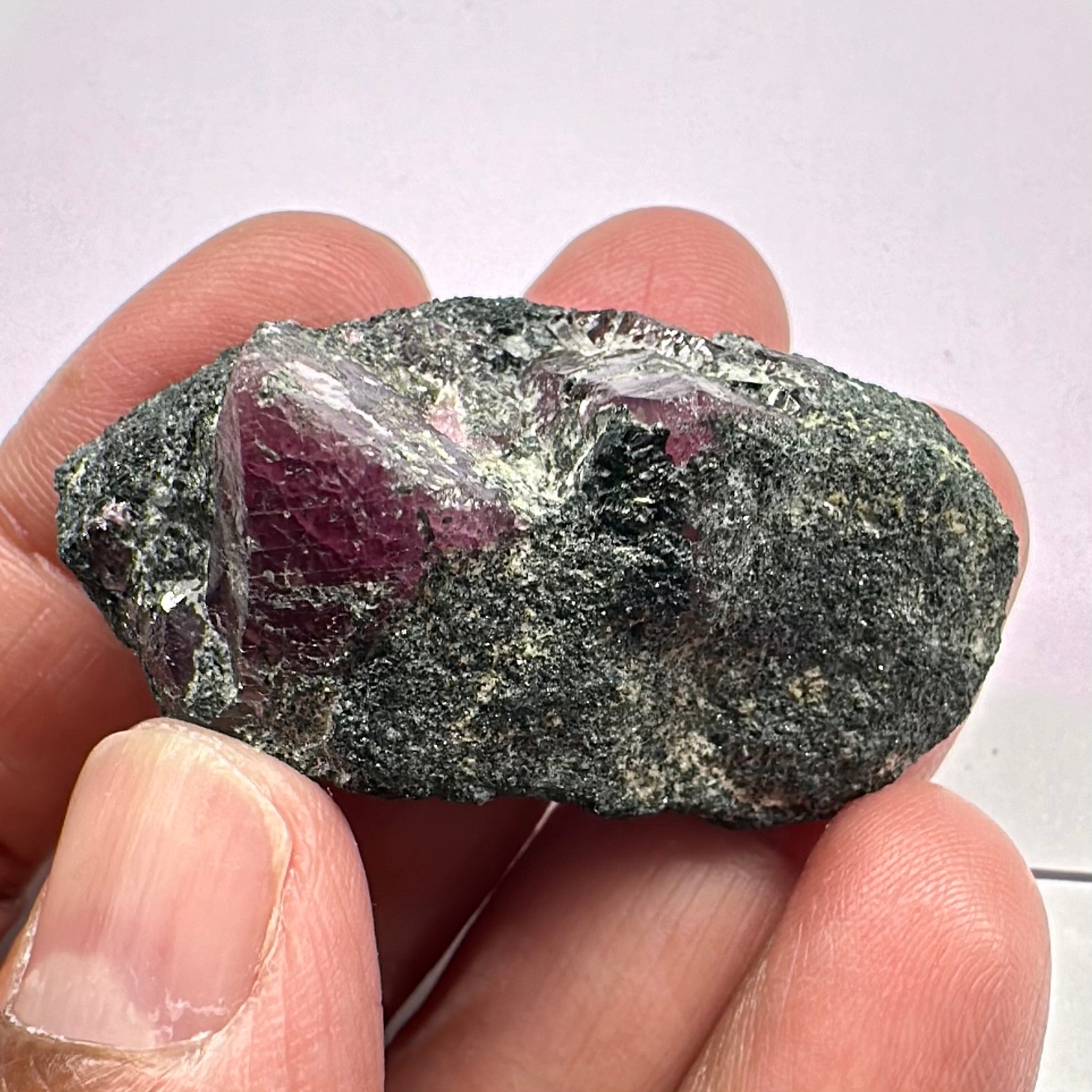 Winza Sapphire Crystal Matrix, 34.30gm, Tanzania, Untreated Unheated