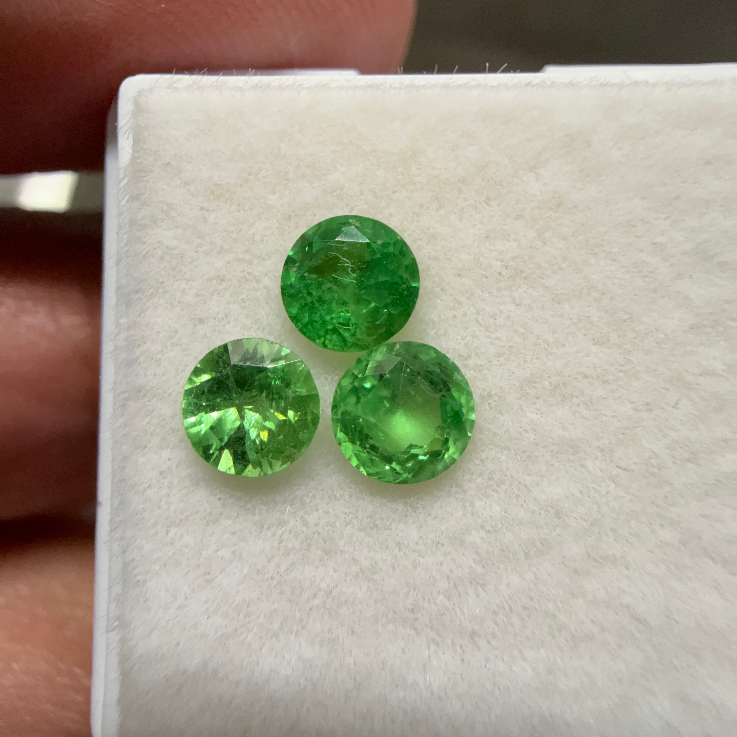 Tsavorite Garnet Lot, 1.16ct, Kenya, Unheated Untreated, native cut.