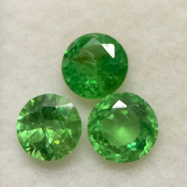 Tsavorite Garnet Lot, 1.16ct, Kenya, Unheated Untreated, native cut.