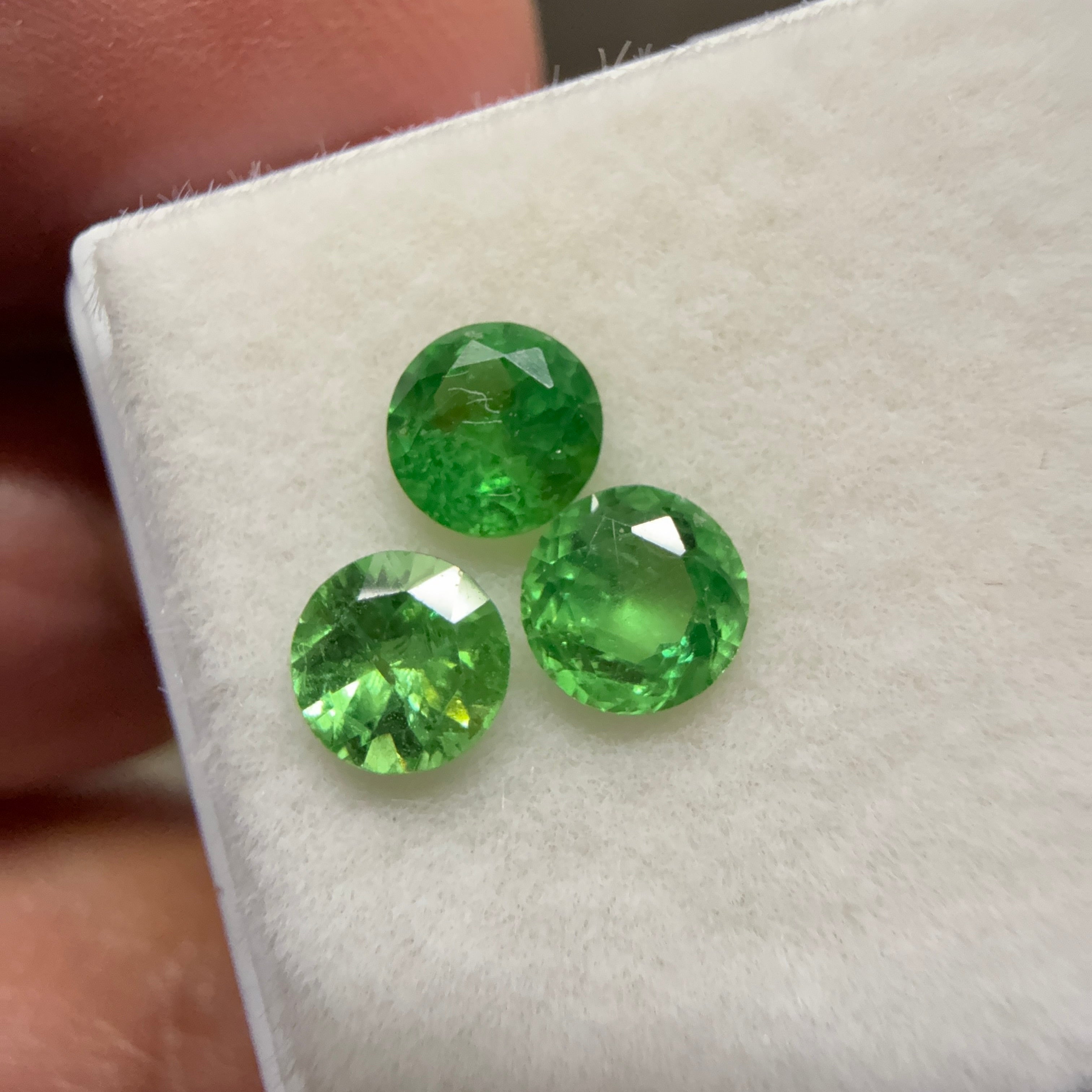 Tsavorite Garnet Lot, 1.16ct, Kenya, Unheated Untreated, native cut.