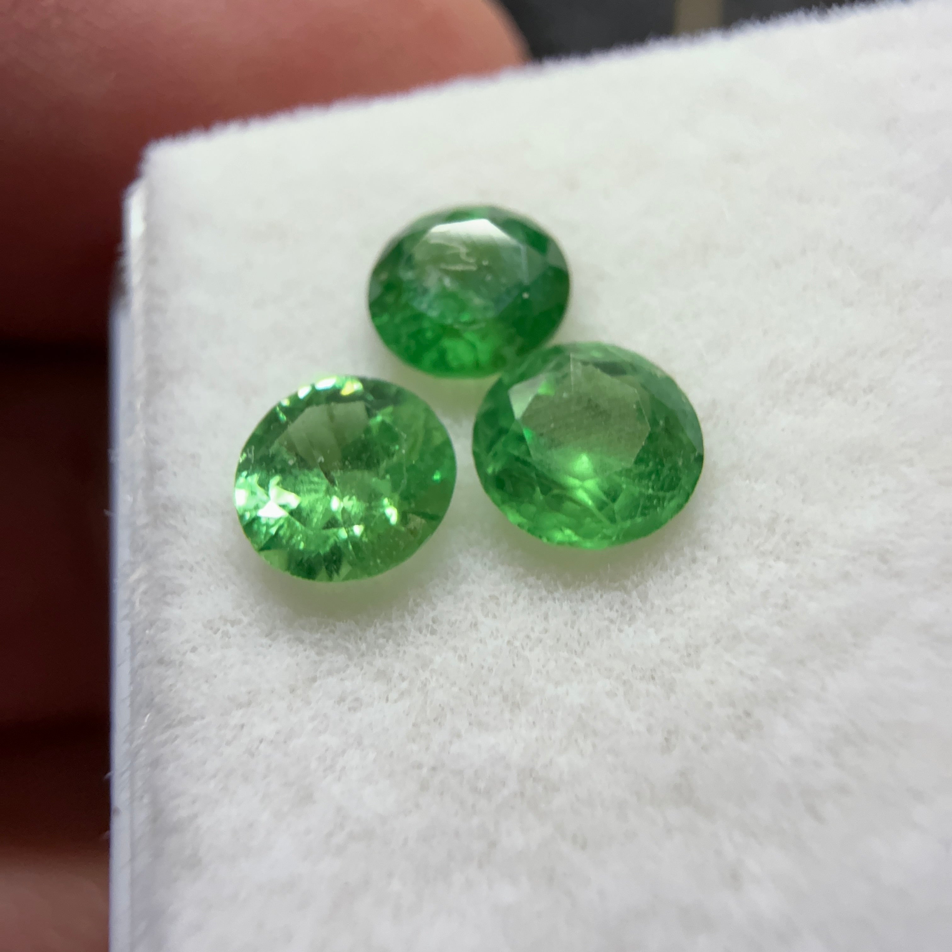 Tsavorite Garnet Lot, 1.16ct, Kenya, Unheated Untreated, native cut.