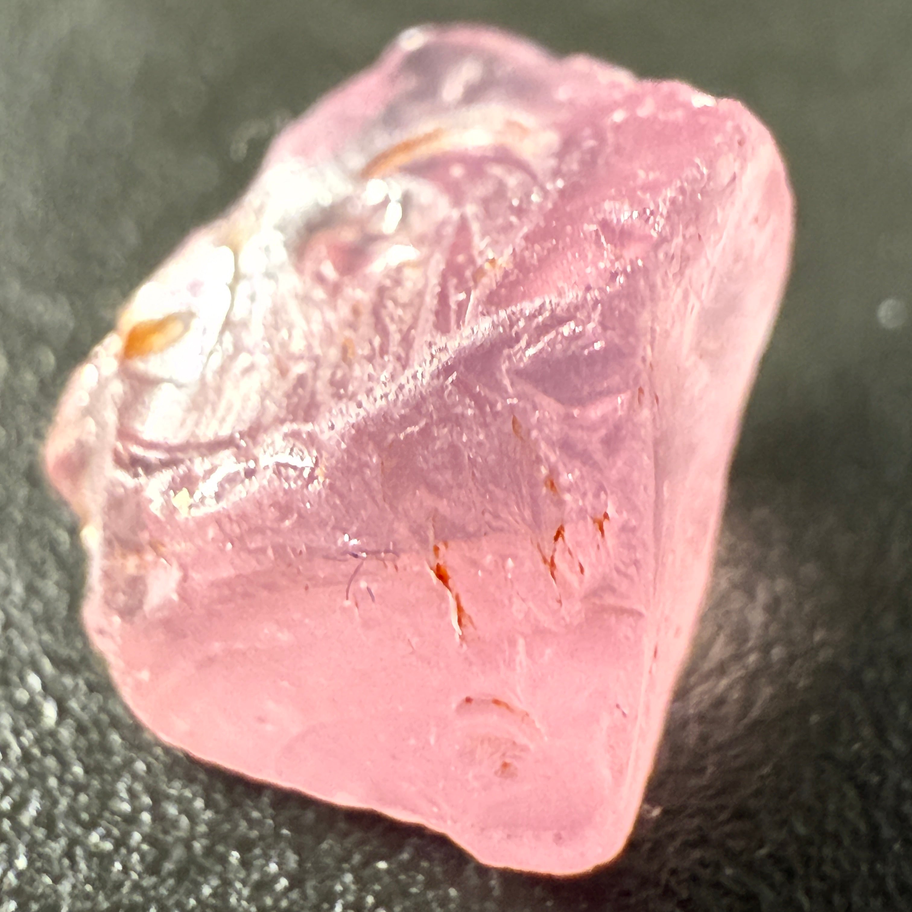 Pink Spinel, Sleepy Baby Pink Colour, 2.34ct, Tanzania, Untreated Unheated. No cracks, just silk giving a milky effect