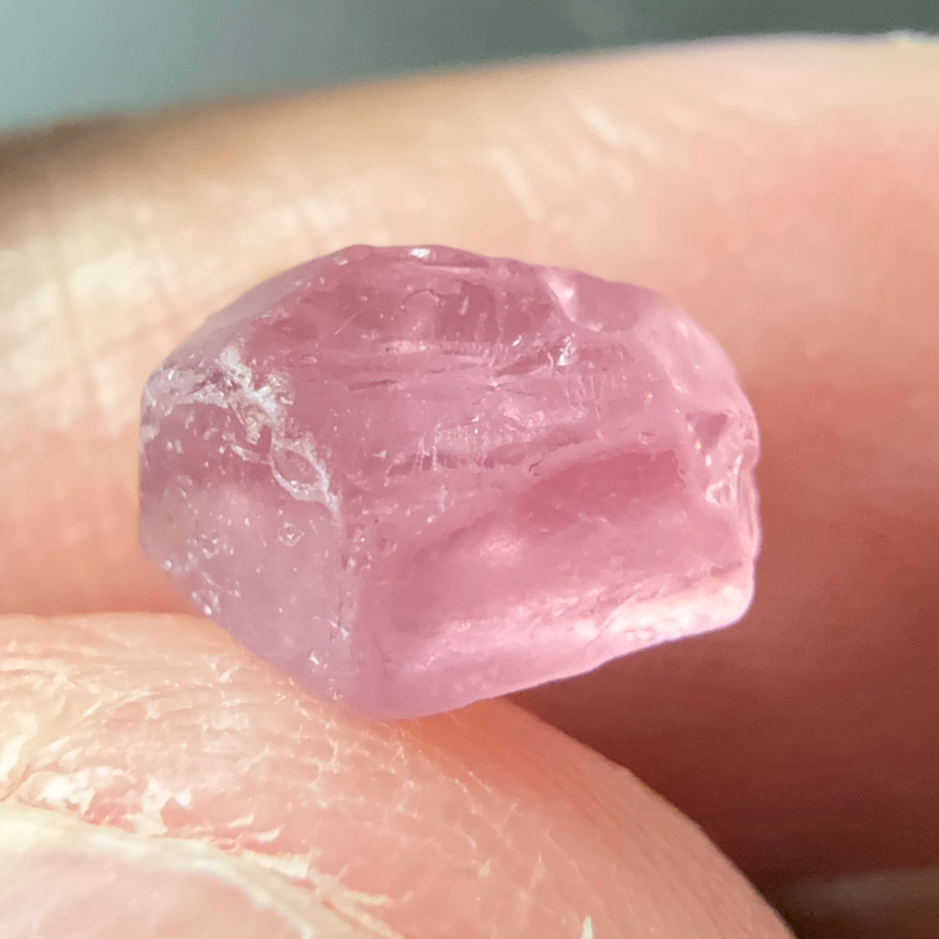 Pink Spinel, Sleepy Baby Pink Colour, 2.05ct, Tanzania, Untreated Unheated. No cracks, just silk giving a milky effect