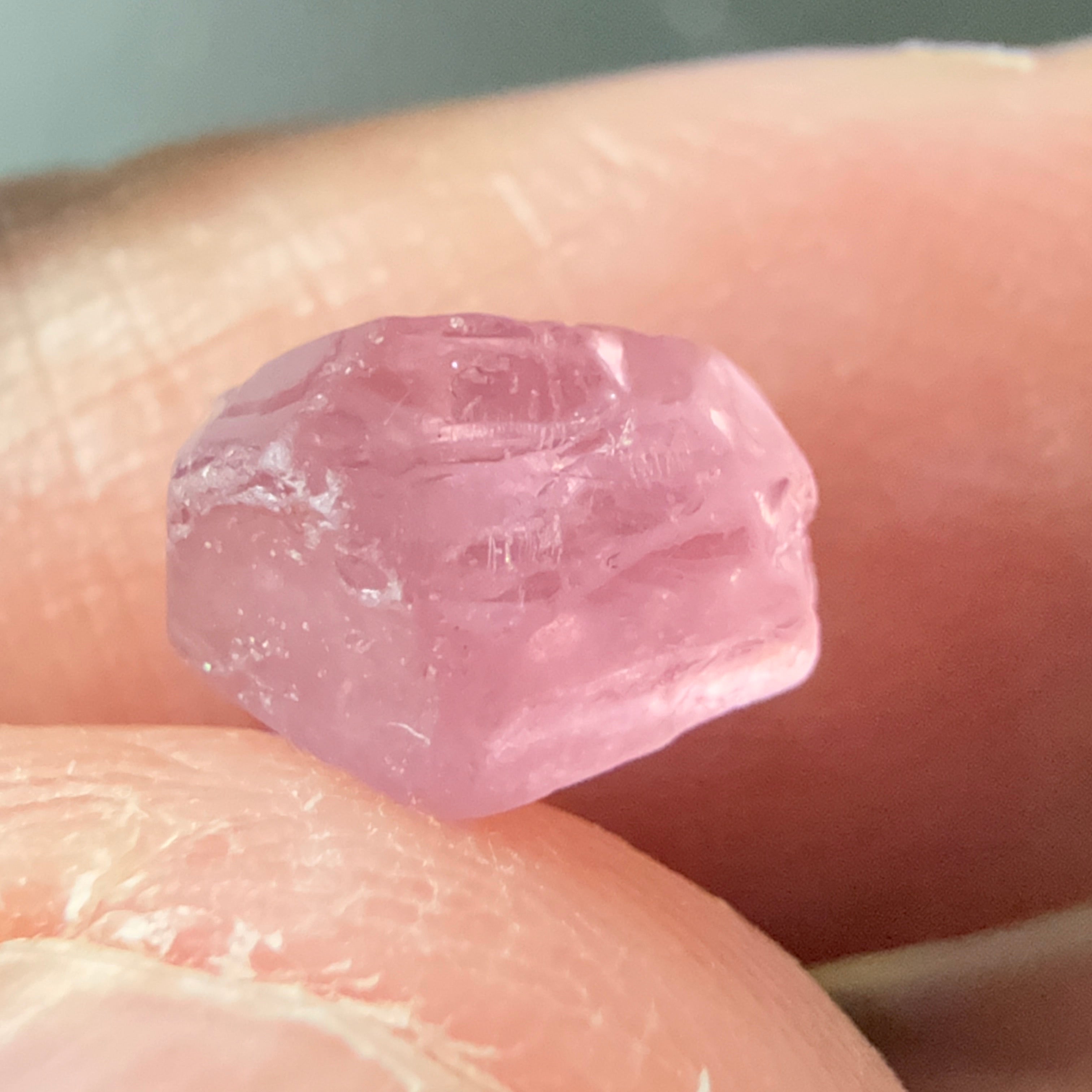Pink Spinel, Sleepy Baby Pink Colour, 2.05ct, Tanzania, Untreated Unheated. No cracks, just silk giving a milky effect