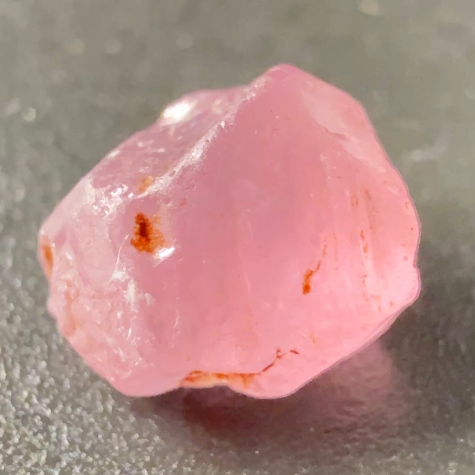 Pink Spinel, Sleepy Baby Pink Colour, 1.82ct, Tanzania, Untreated Unheated. No cracks, just silk giving a milky effect